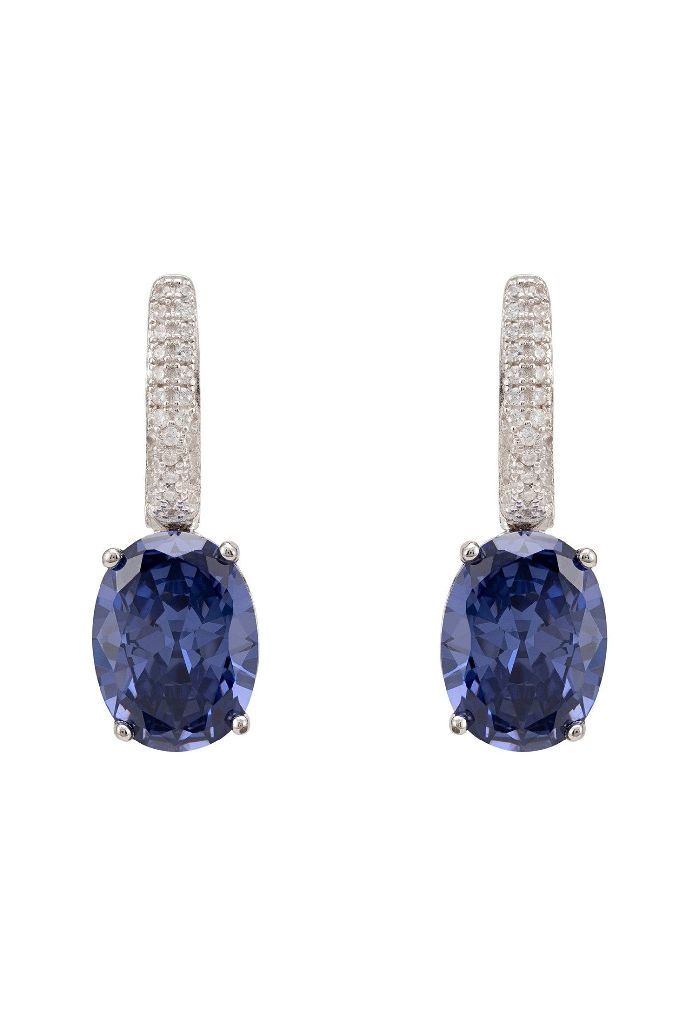 Oval on sale tanzanite earrings