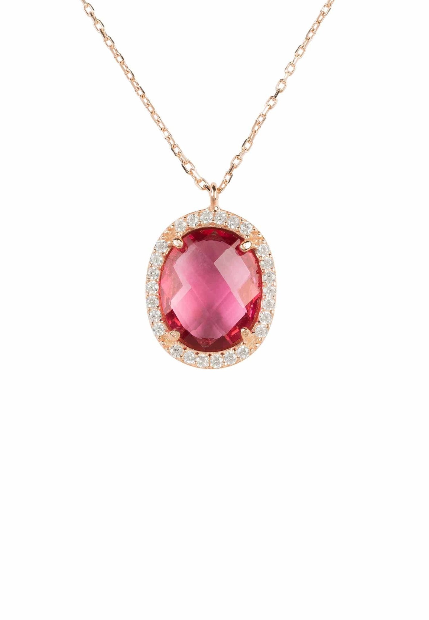 Pink tourmaline store pendant necklace