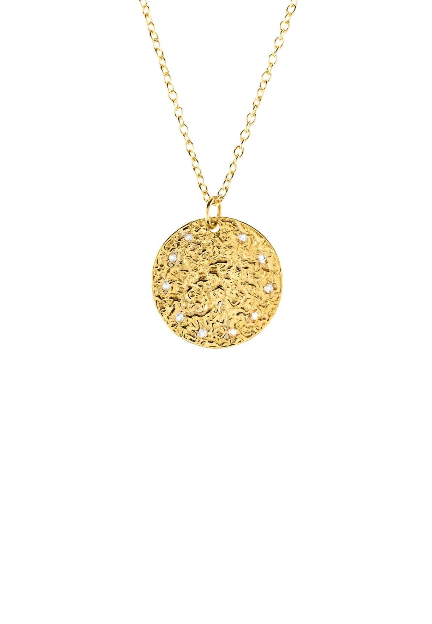 Gold full sale moon necklace