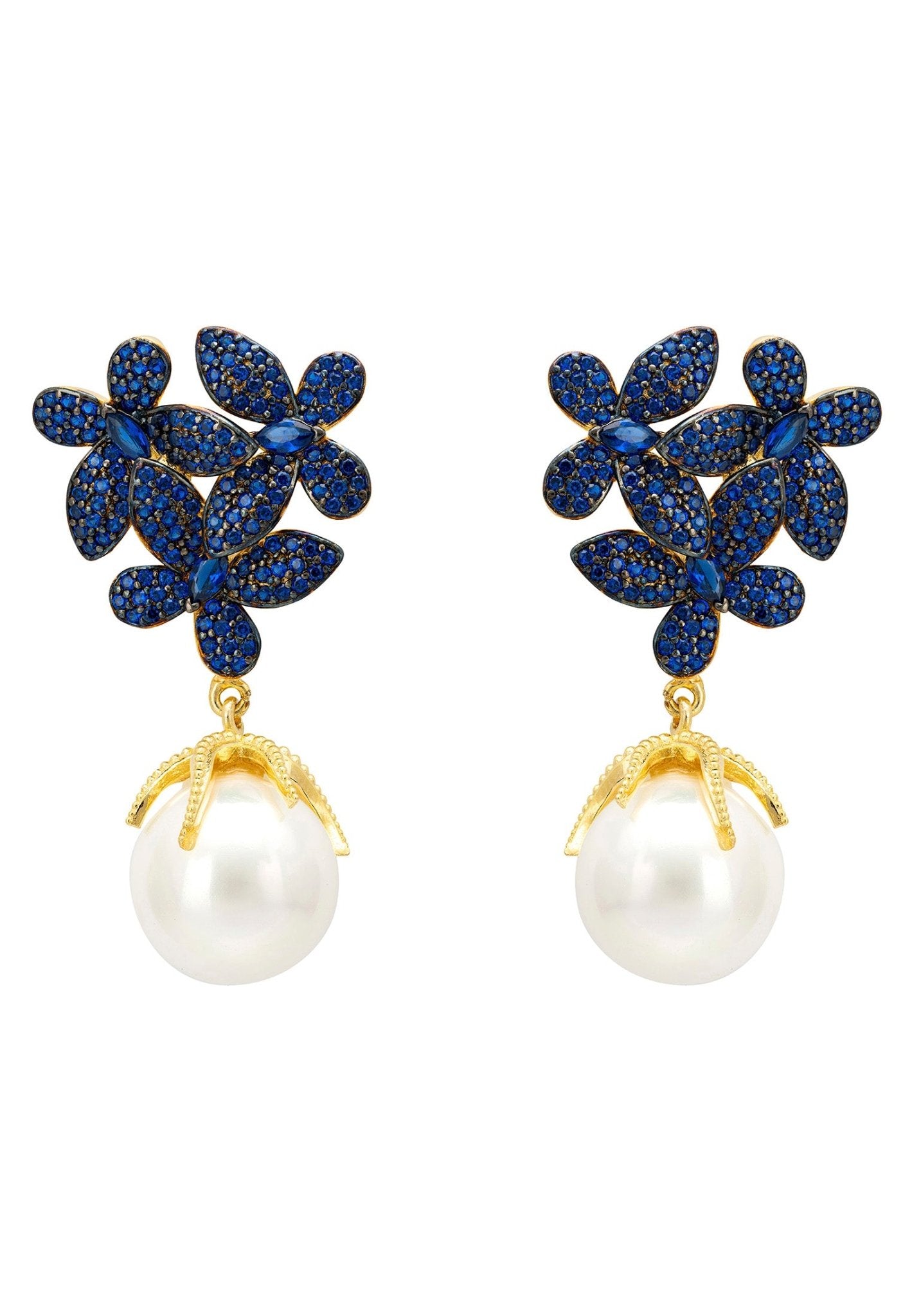 Gold buying Pearl Earring Blue