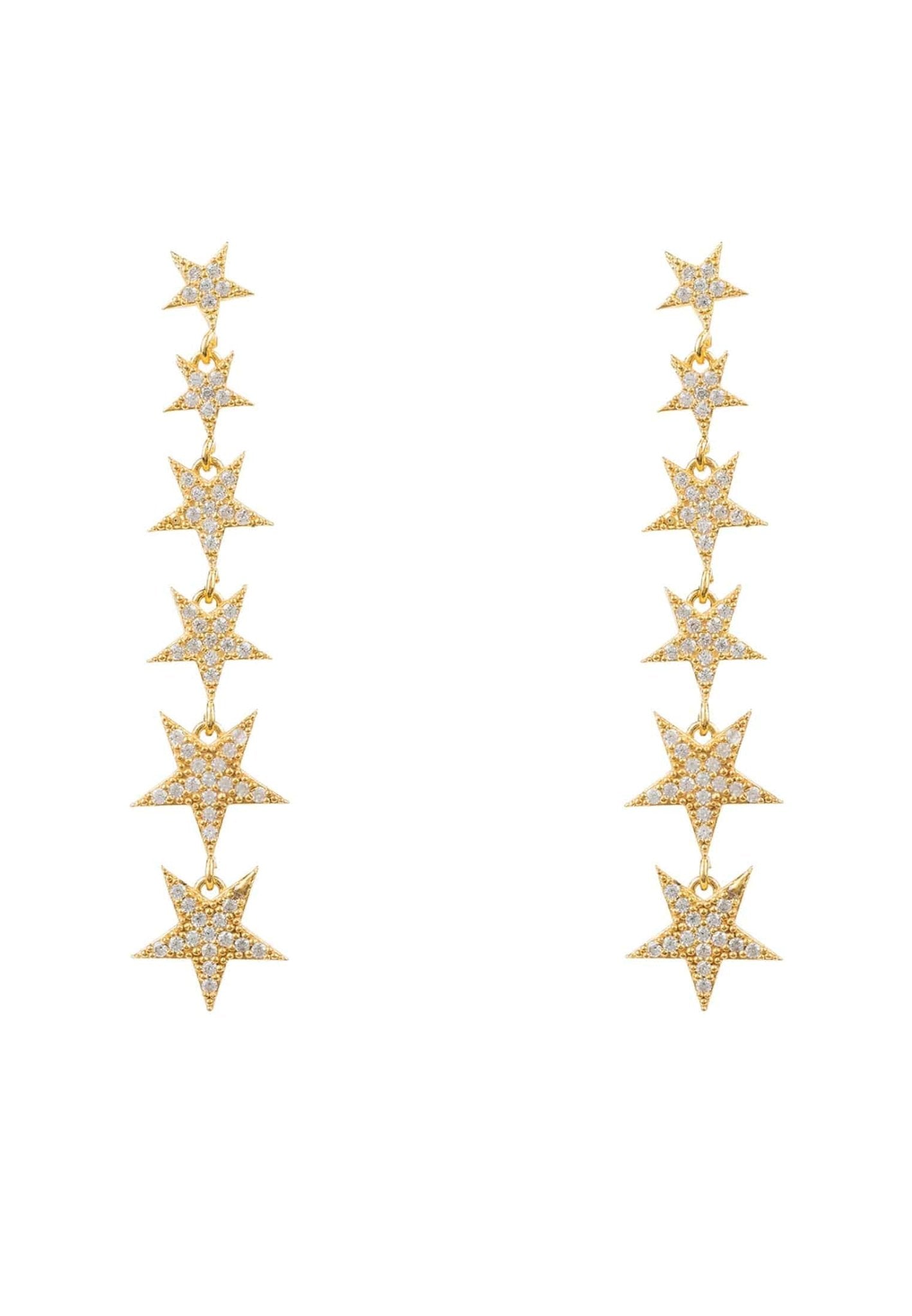 Star drop earrings sale