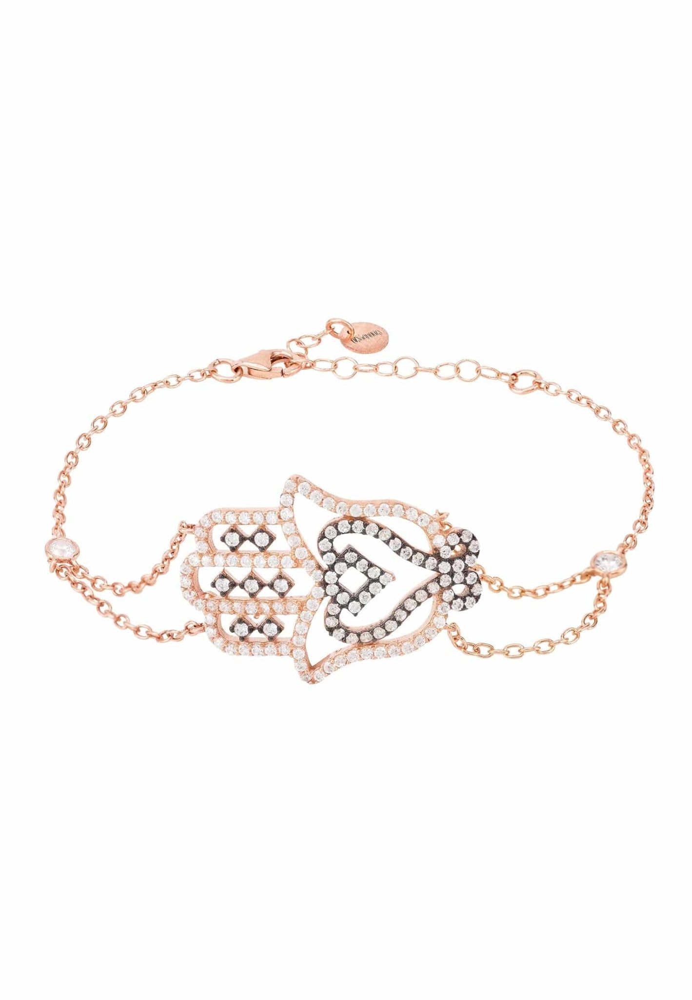 Hamsa hand bracelet deals rose gold