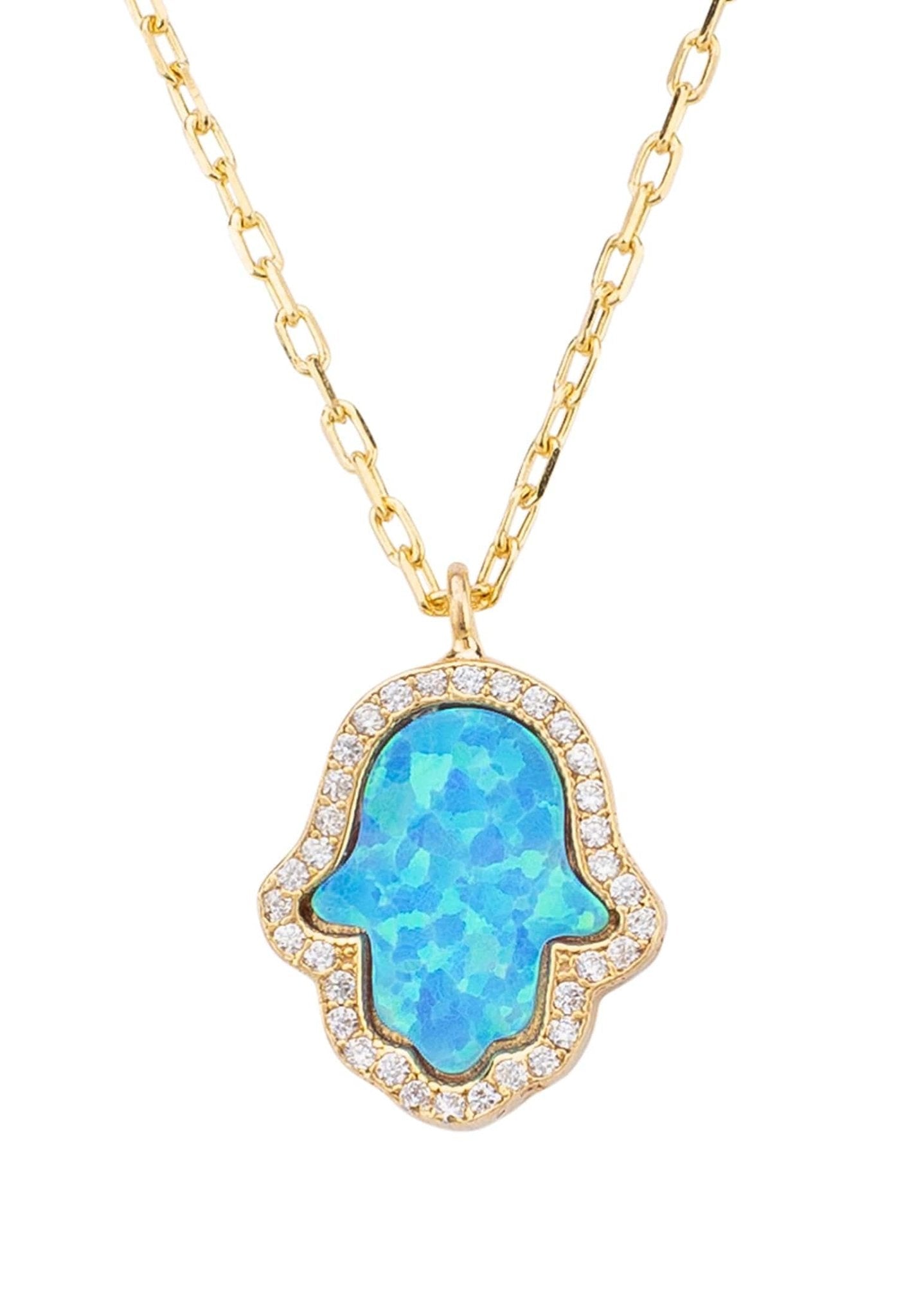 Opal hamsa necklace on sale meaning