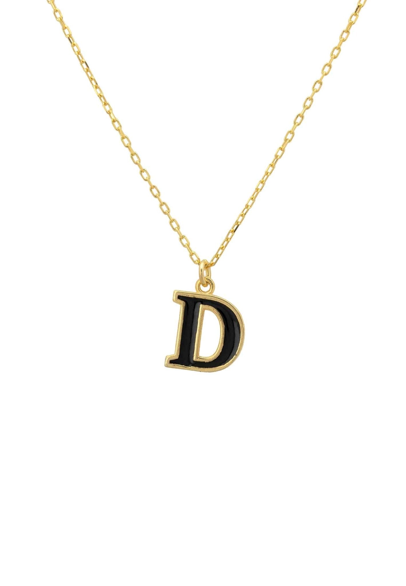 Gold d initial deals necklace