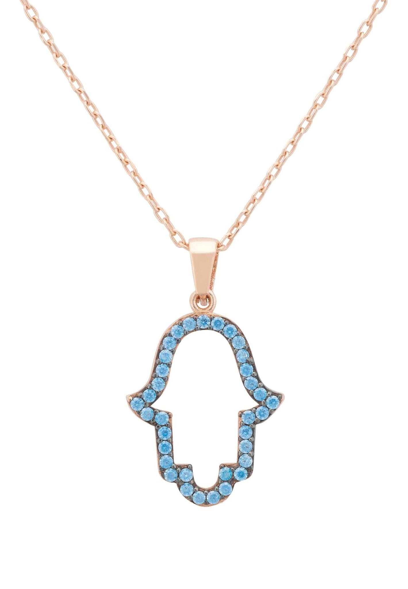 Gold Hamsa Necklace, Turquoise Hamsa Necklace