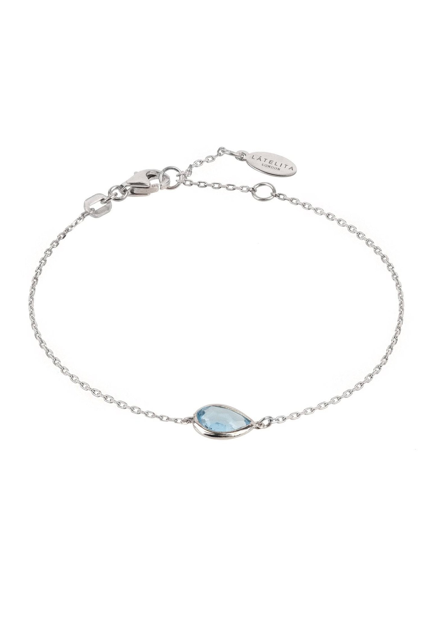 Silver and sale blue stone bracelets