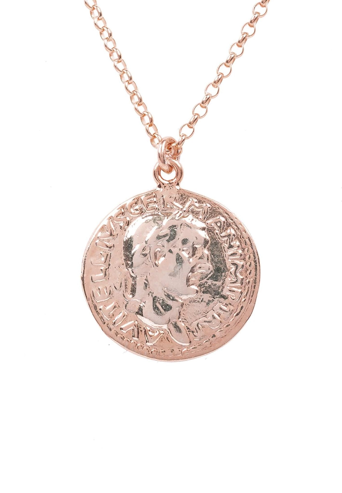 Rose gold hot sale coin pendant