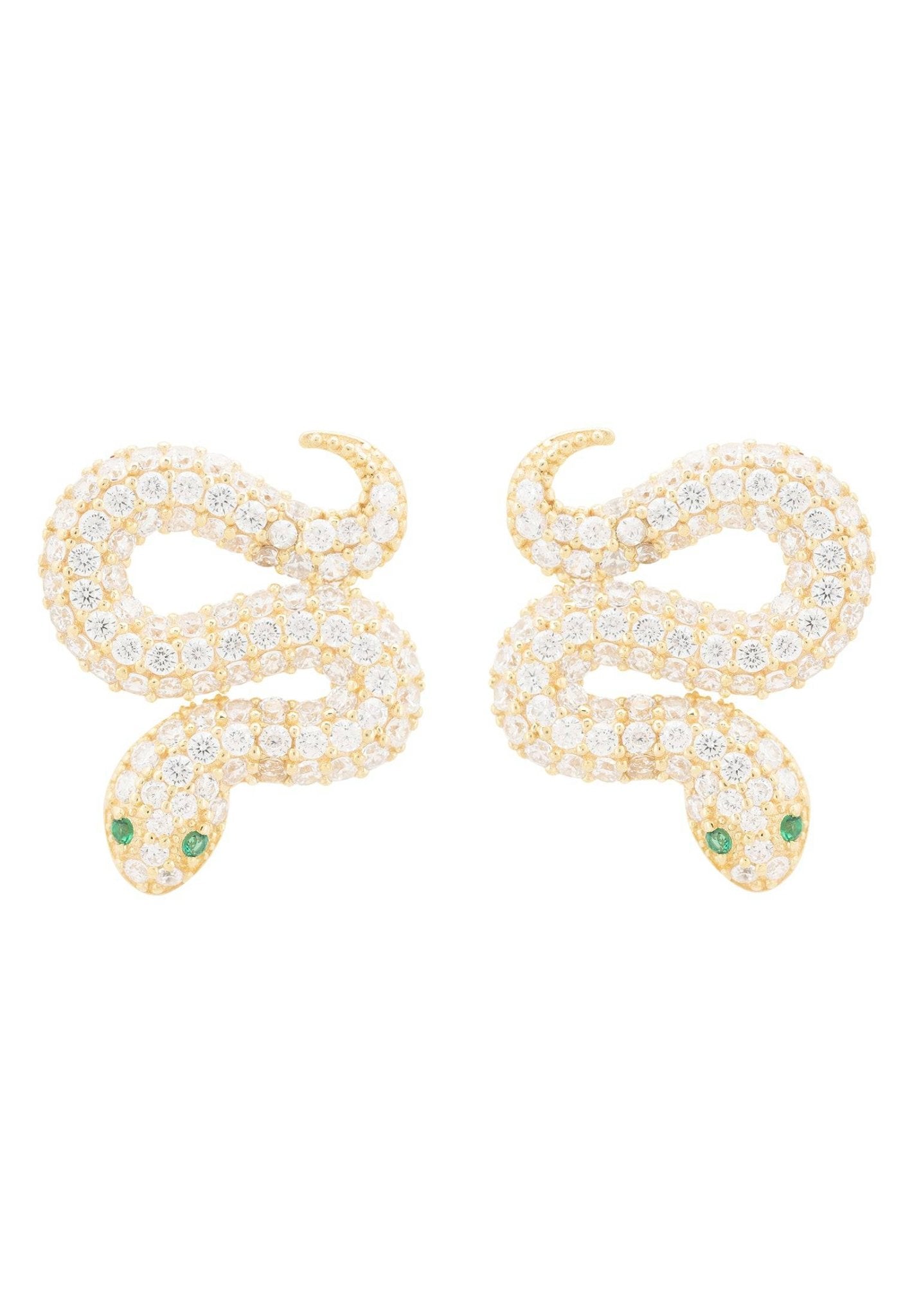 Snake clearance diamond earrings