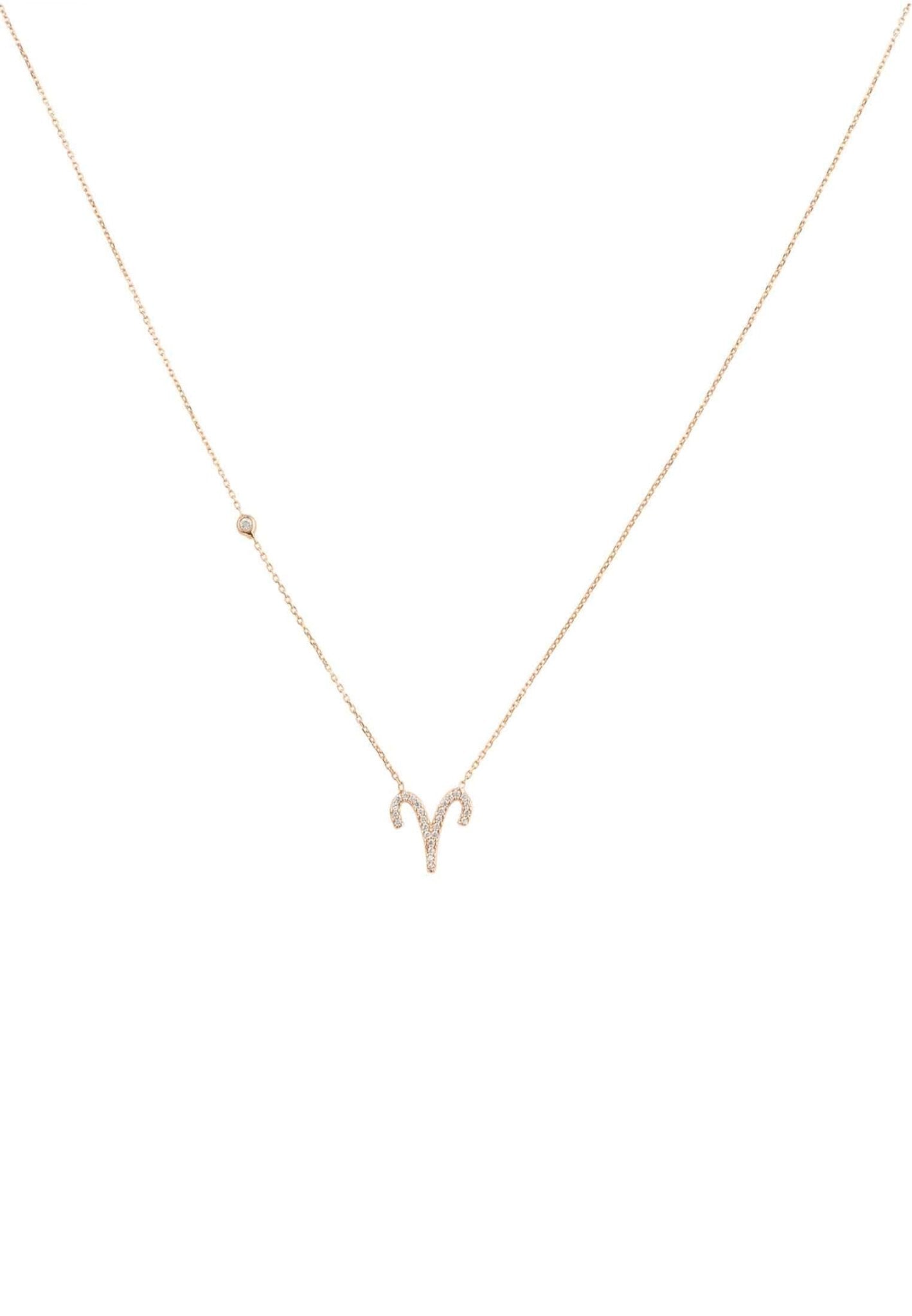 Aries necklace 2025 rose gold