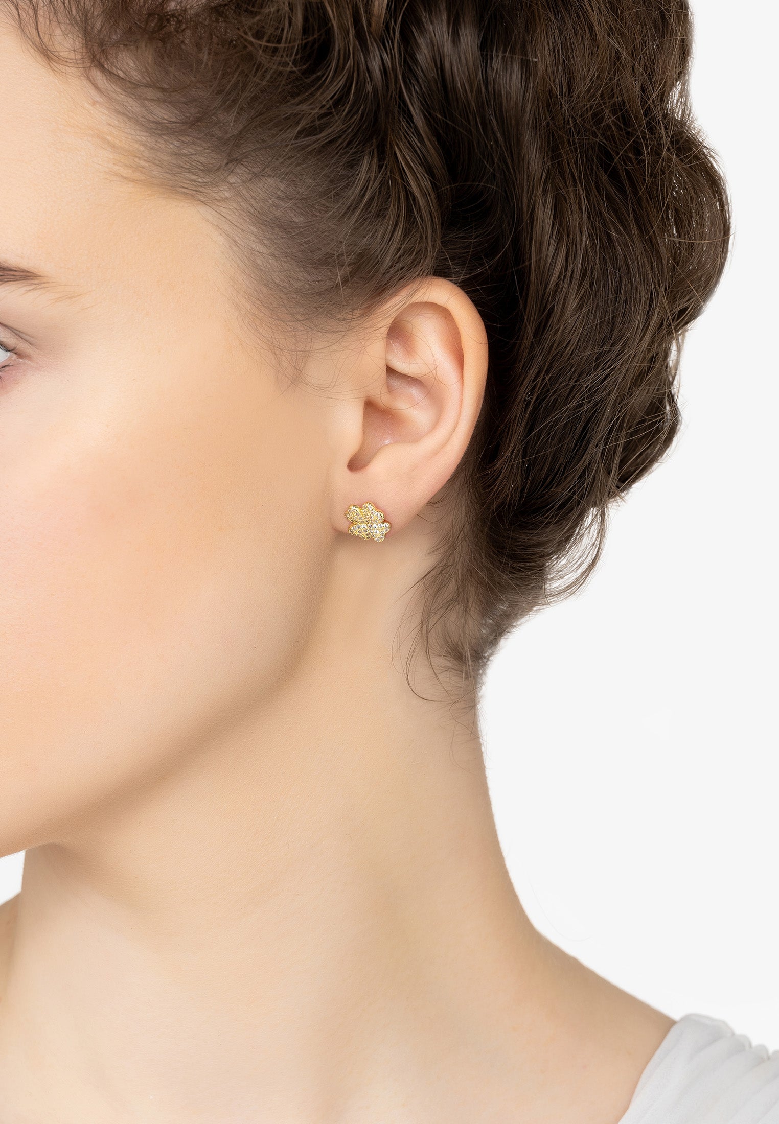 Clover on sale stud earrings