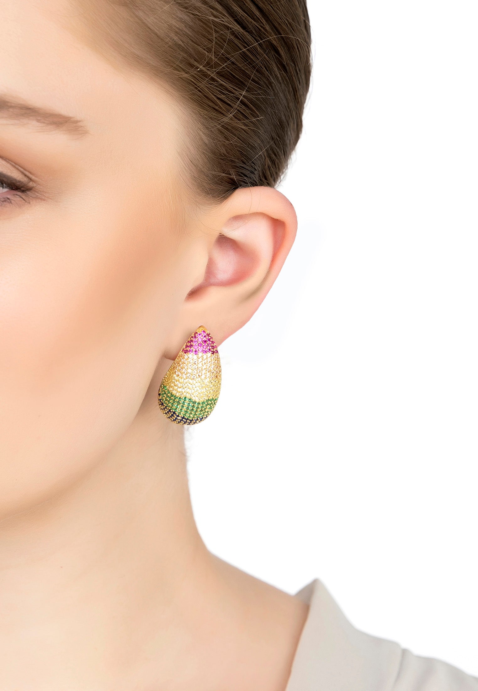 Gilded Bonbons Rainbow Earrings Gold