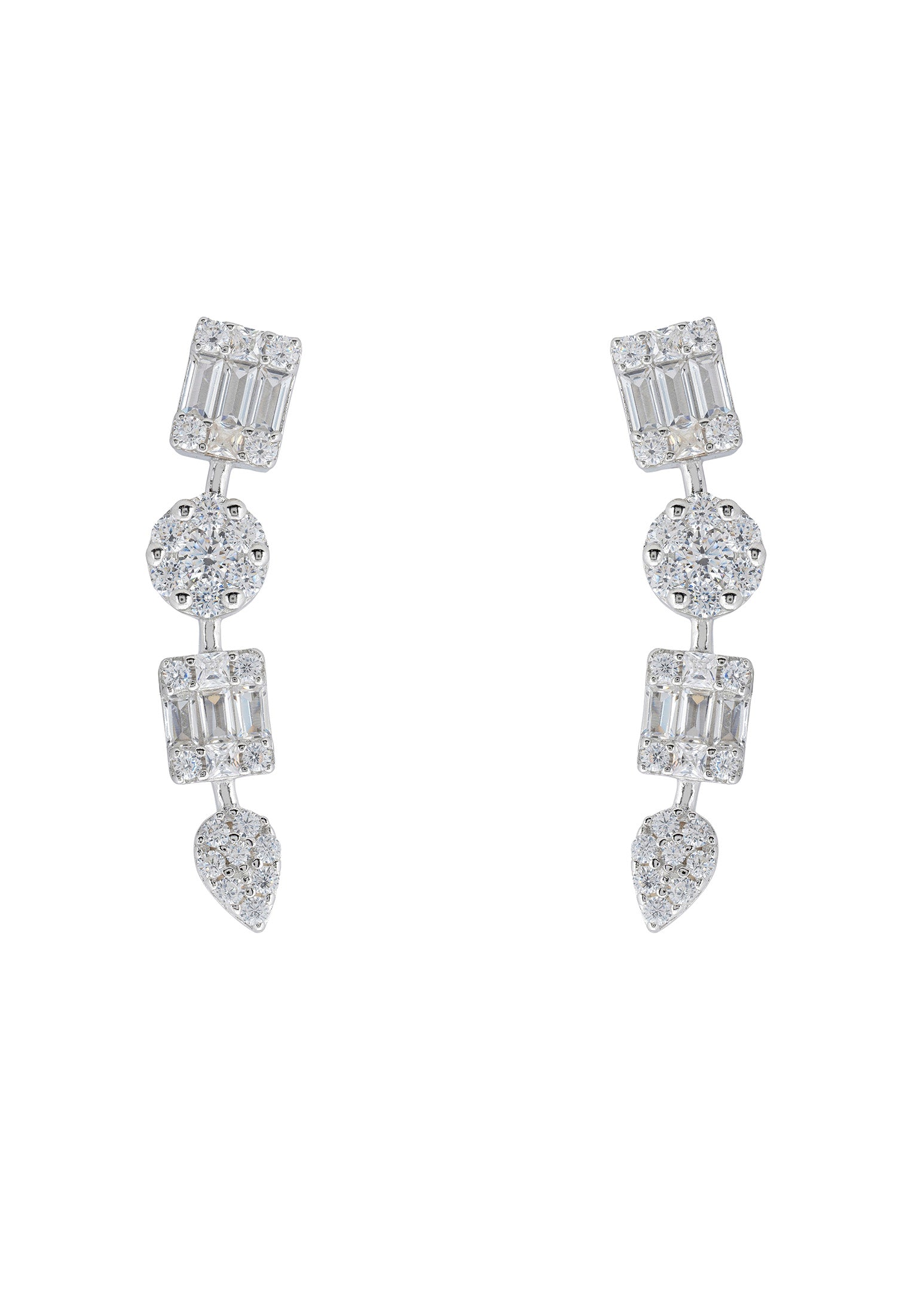 Lamarr Ear Climbers Silver