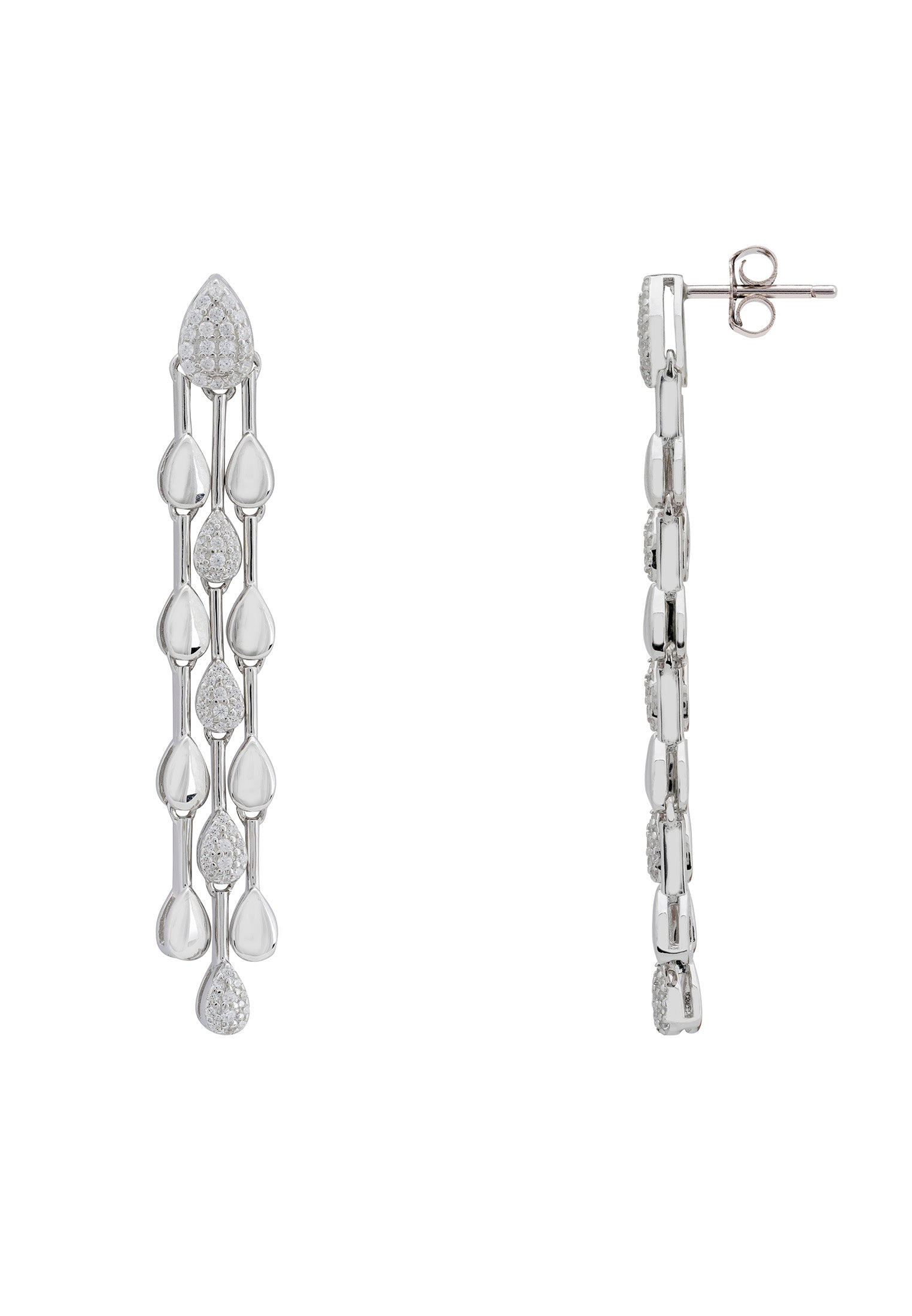 April Showers Drop Earrings Silver