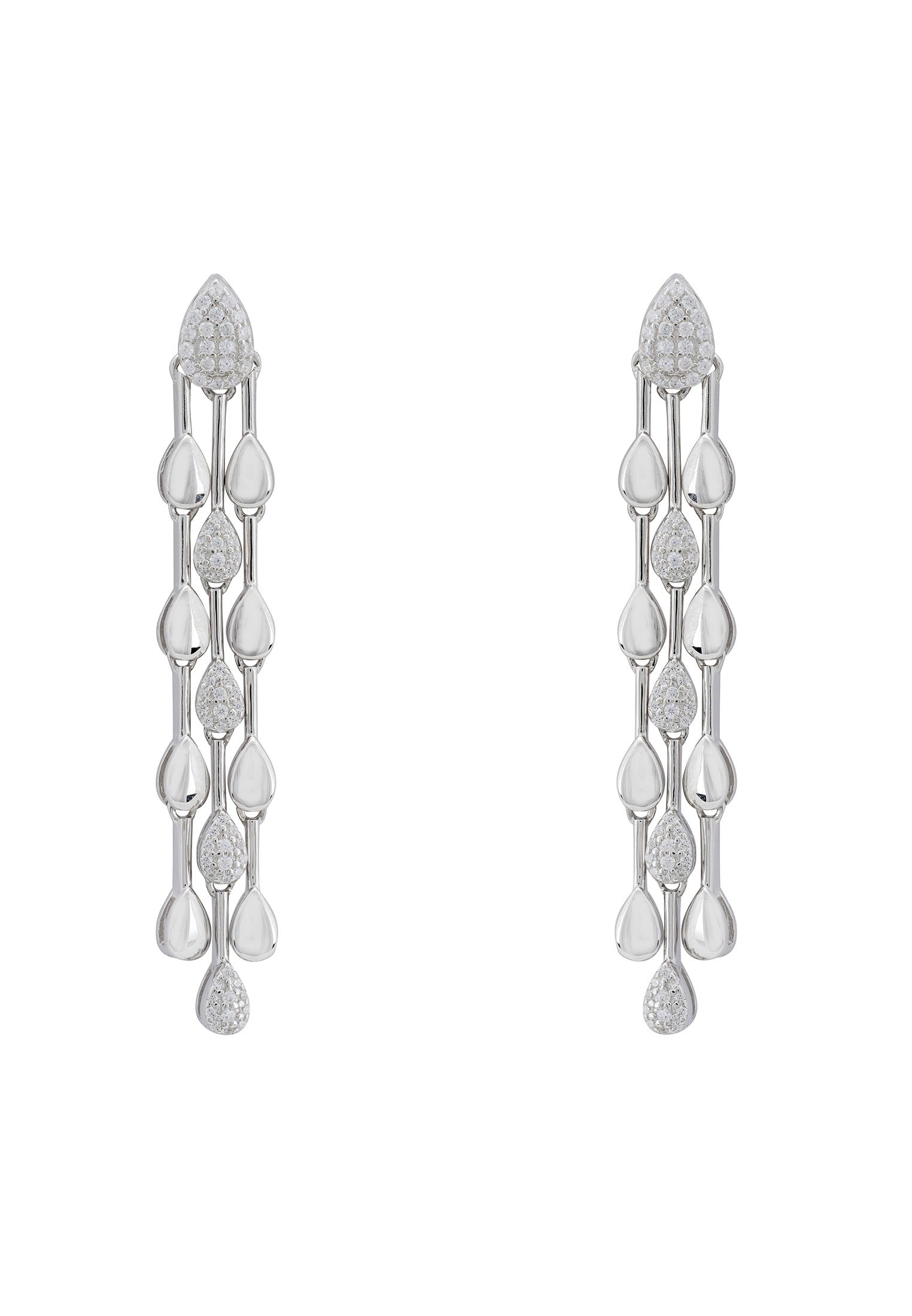 April Showers Drop Earrings Silver