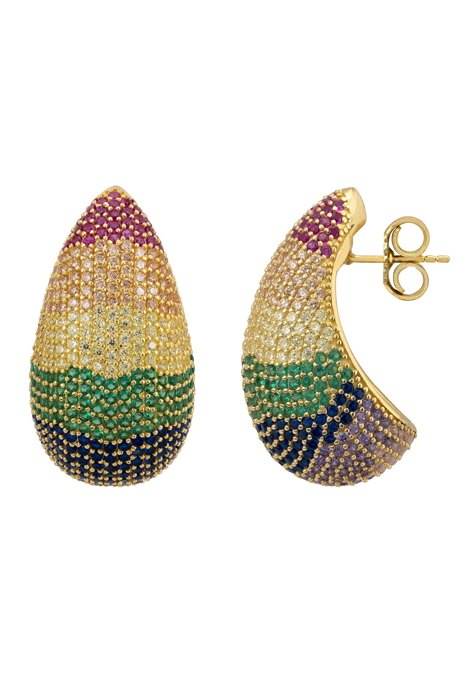 Gilded Bonbons Rainbow Earrings Gold