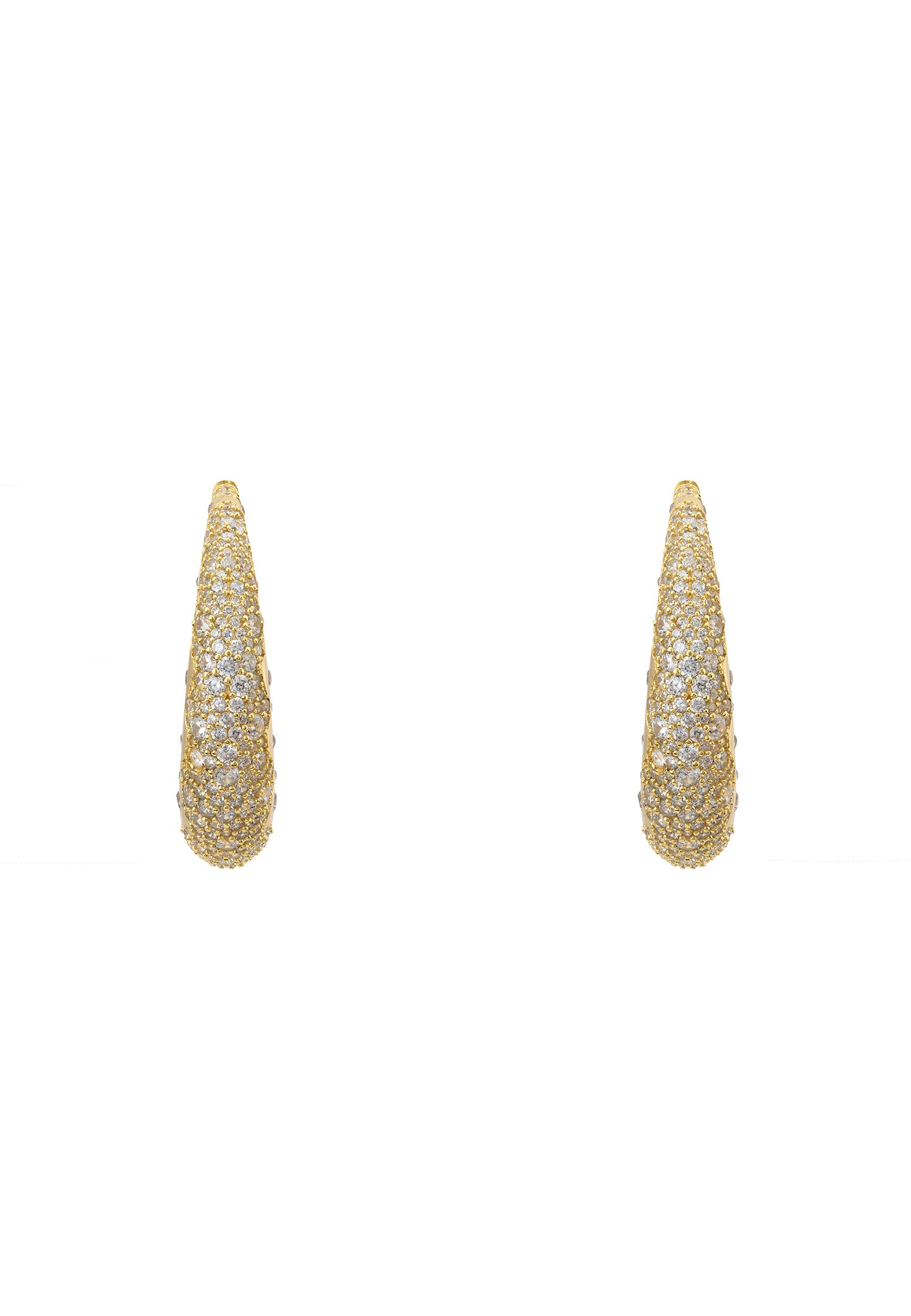 Moondust Sparkle Hoop Earrings Gold