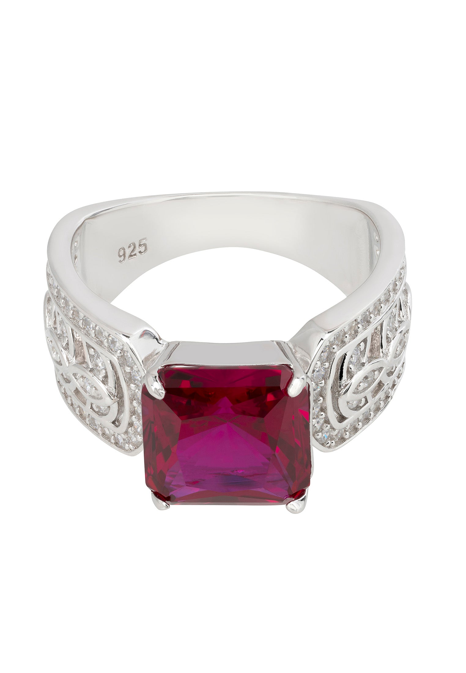 Rowena Cocktail Ring Ruby Silver