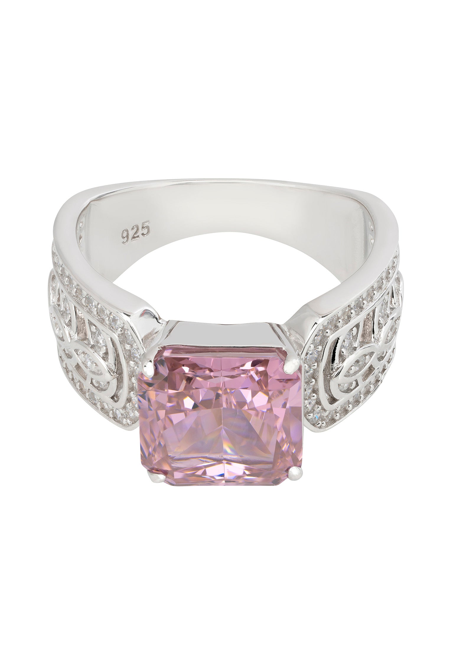 Rowena Cocktail Ring Morganite Silver