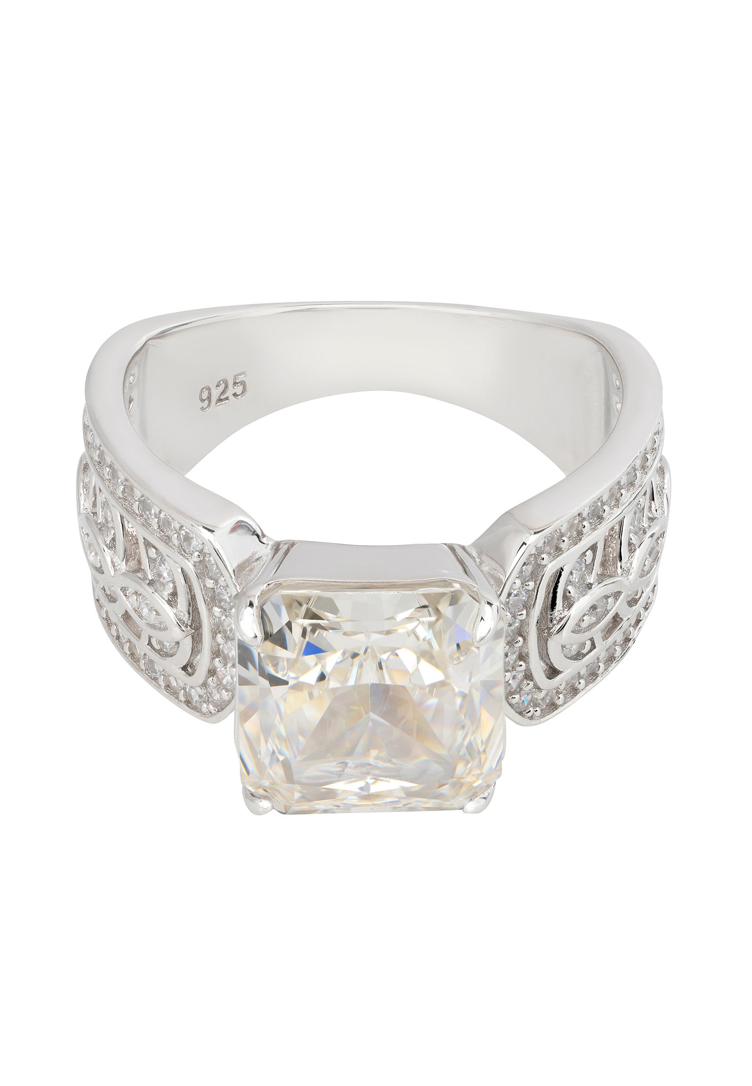 Rowena Cocktail Ring Moissanite Silver