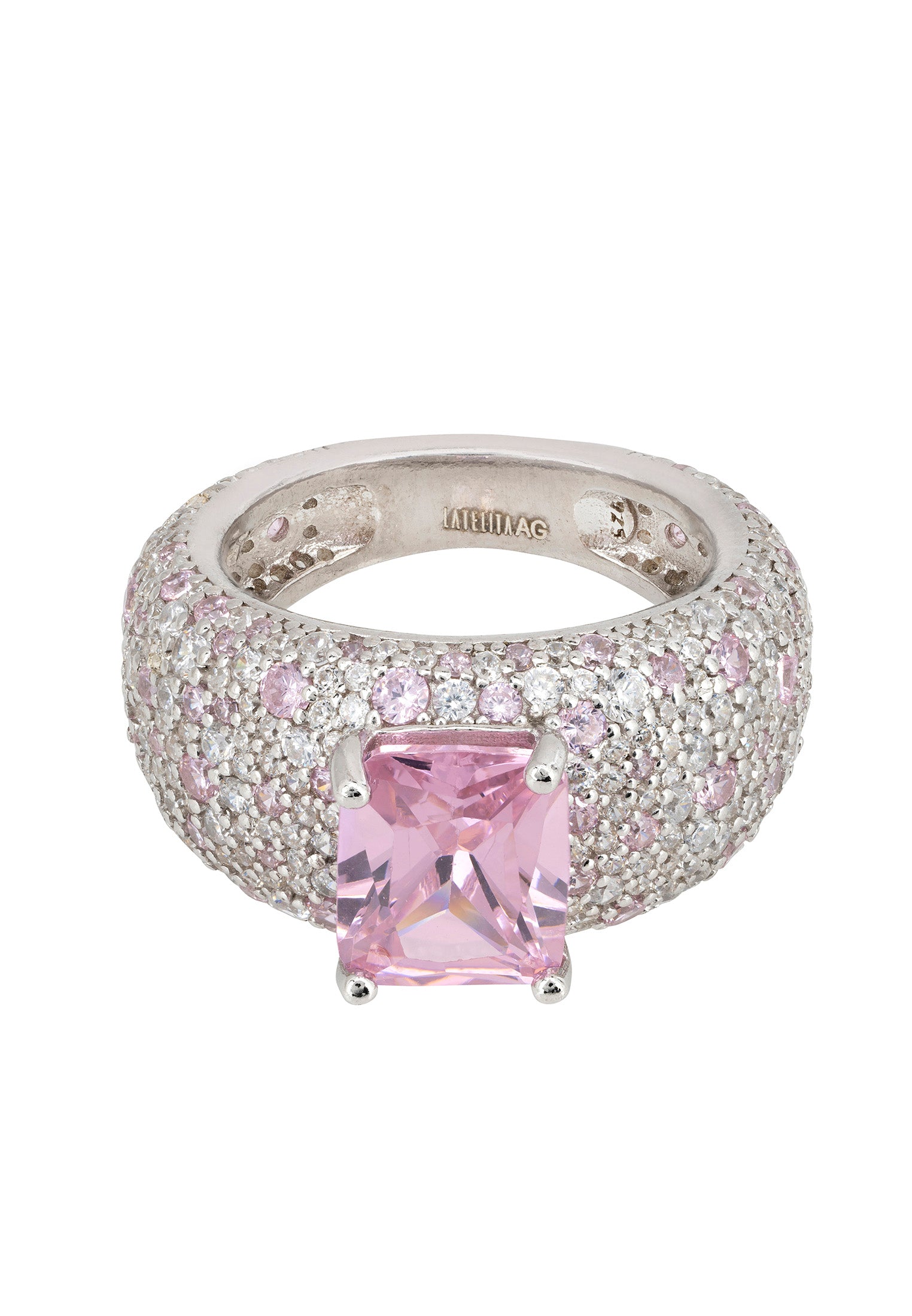 Four Seasons Cocktail Ring Morganite Spring Silver