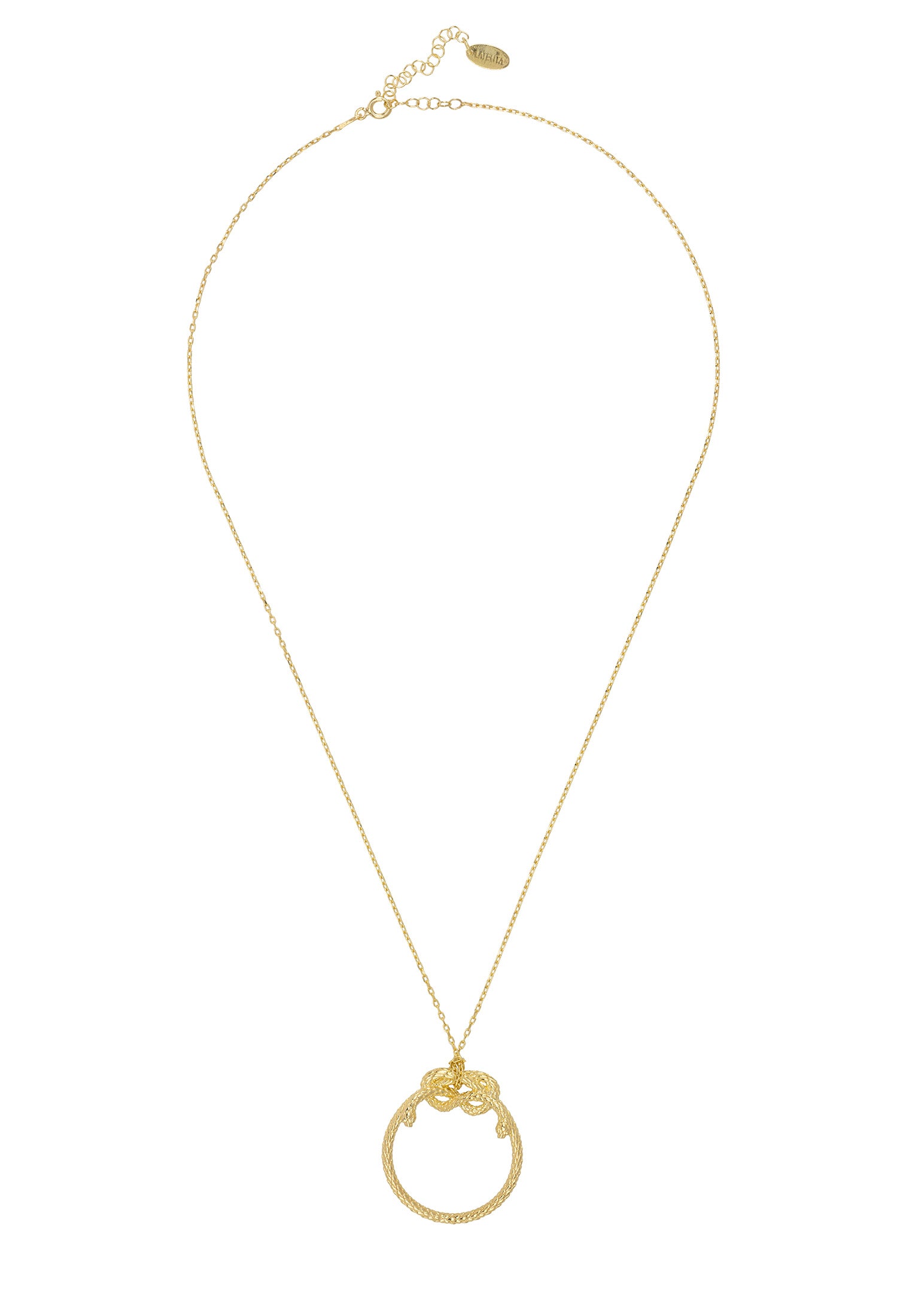 Eden Snake Pendant Necklace Gold