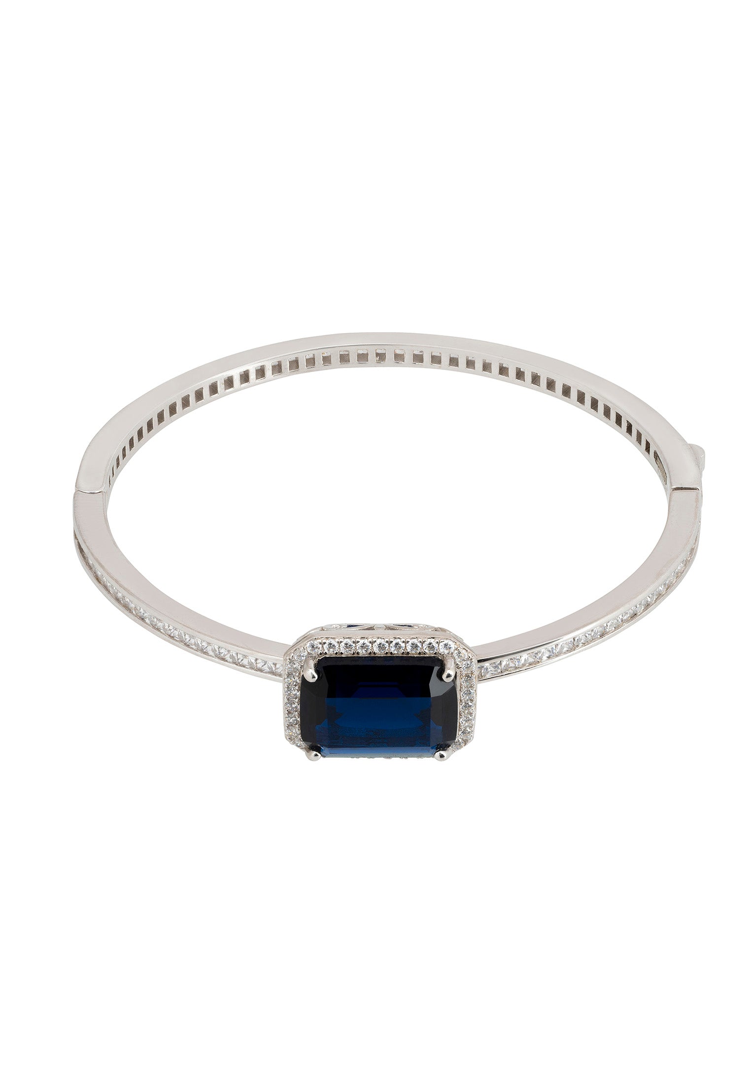 Versailles Bangle Sapphire And CZ Silver