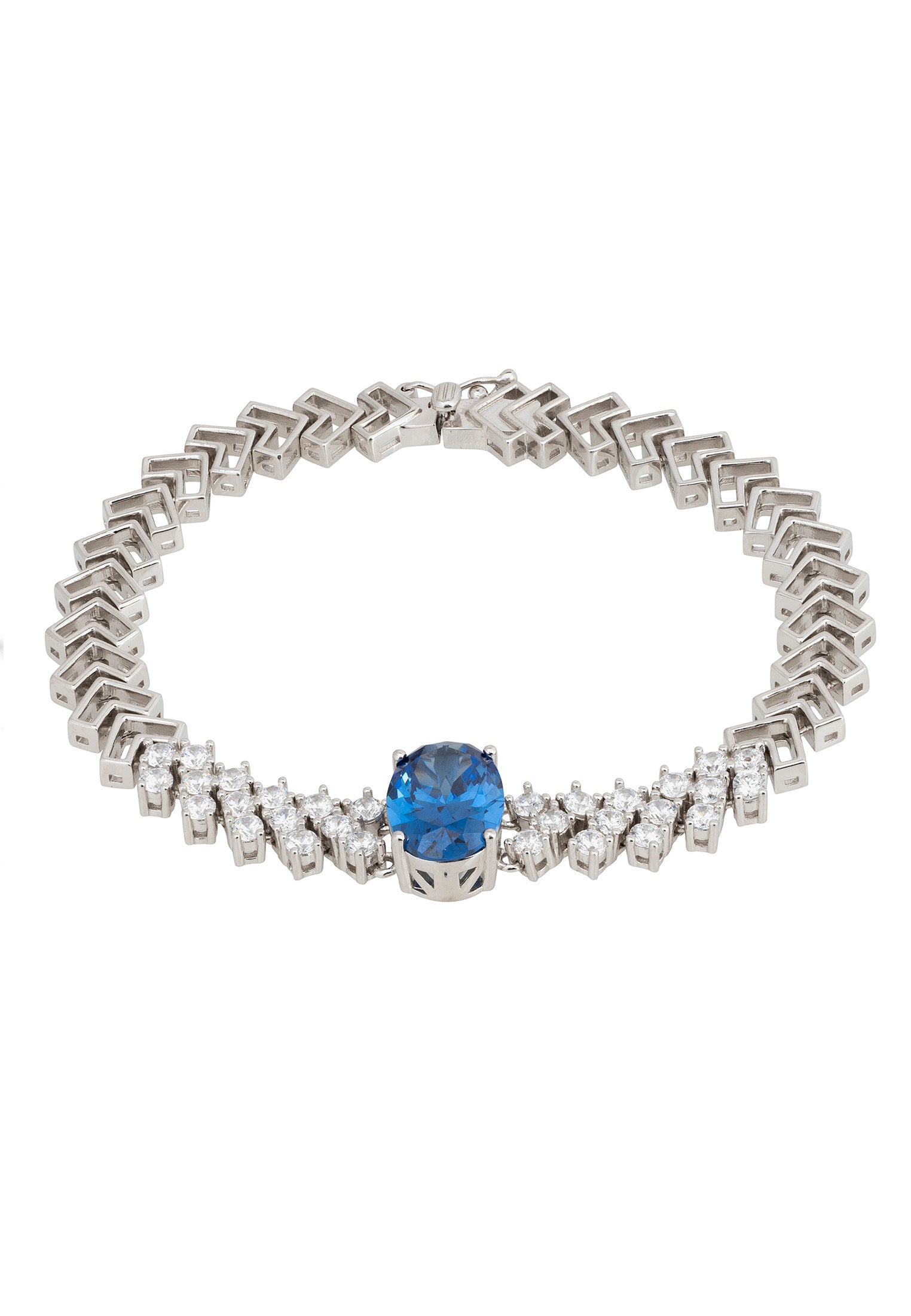 Hepburn Tanzanite Tennis Bracelet Silver