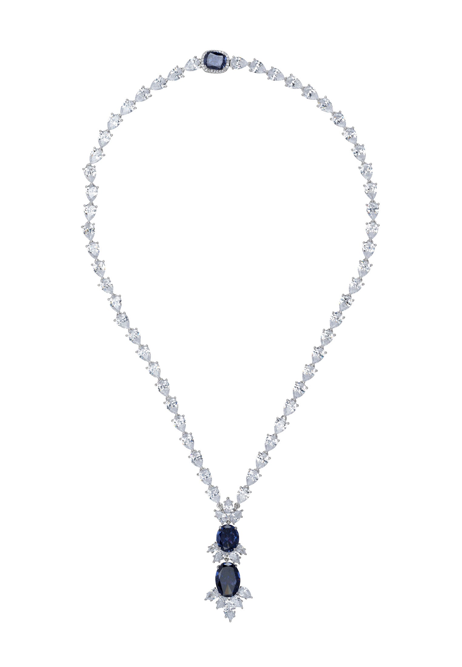 Ascot Statement Necklace Tanzanite Silver