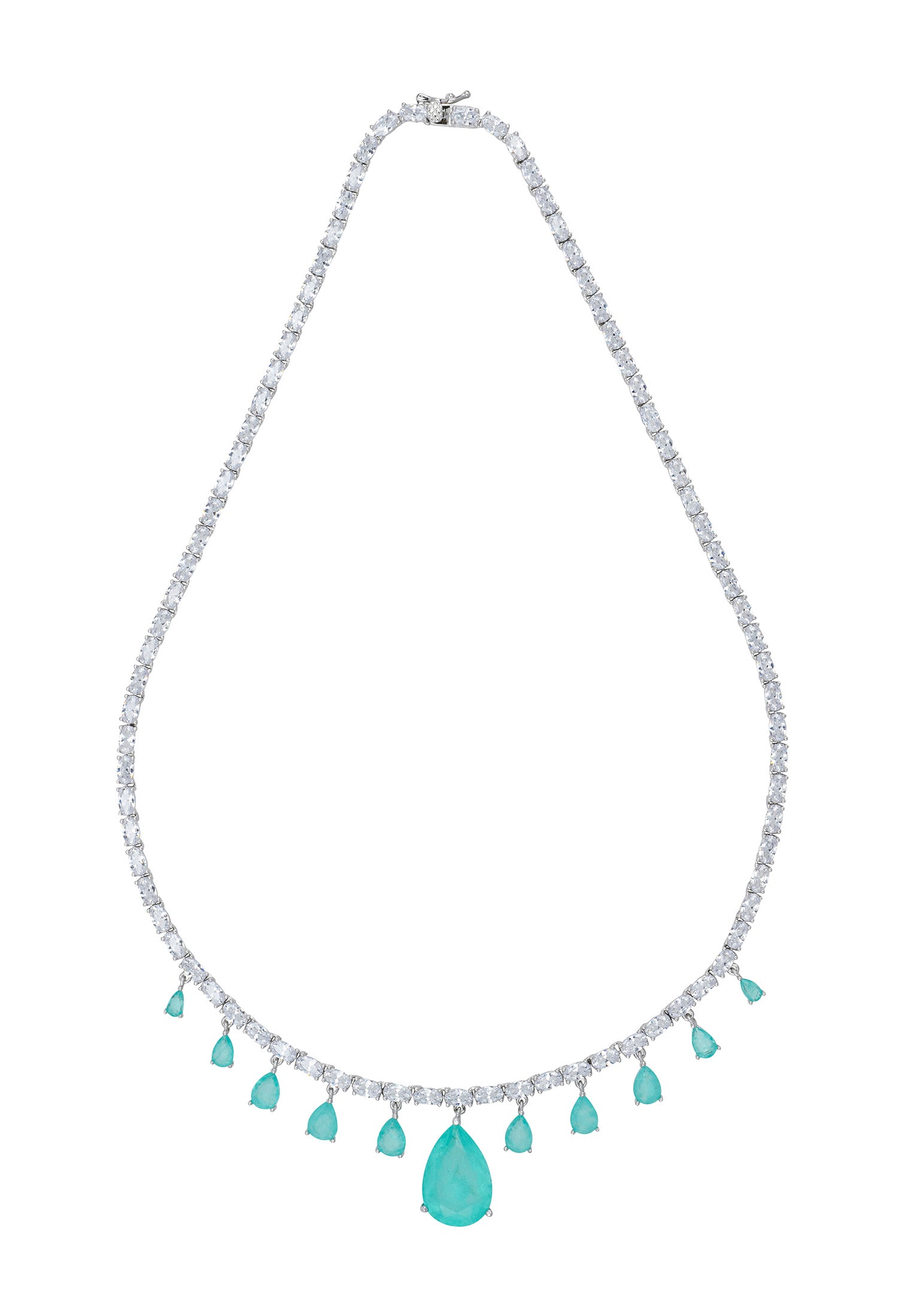 Fonteyn Paraiba Tourmaline Statement Necklace Silver