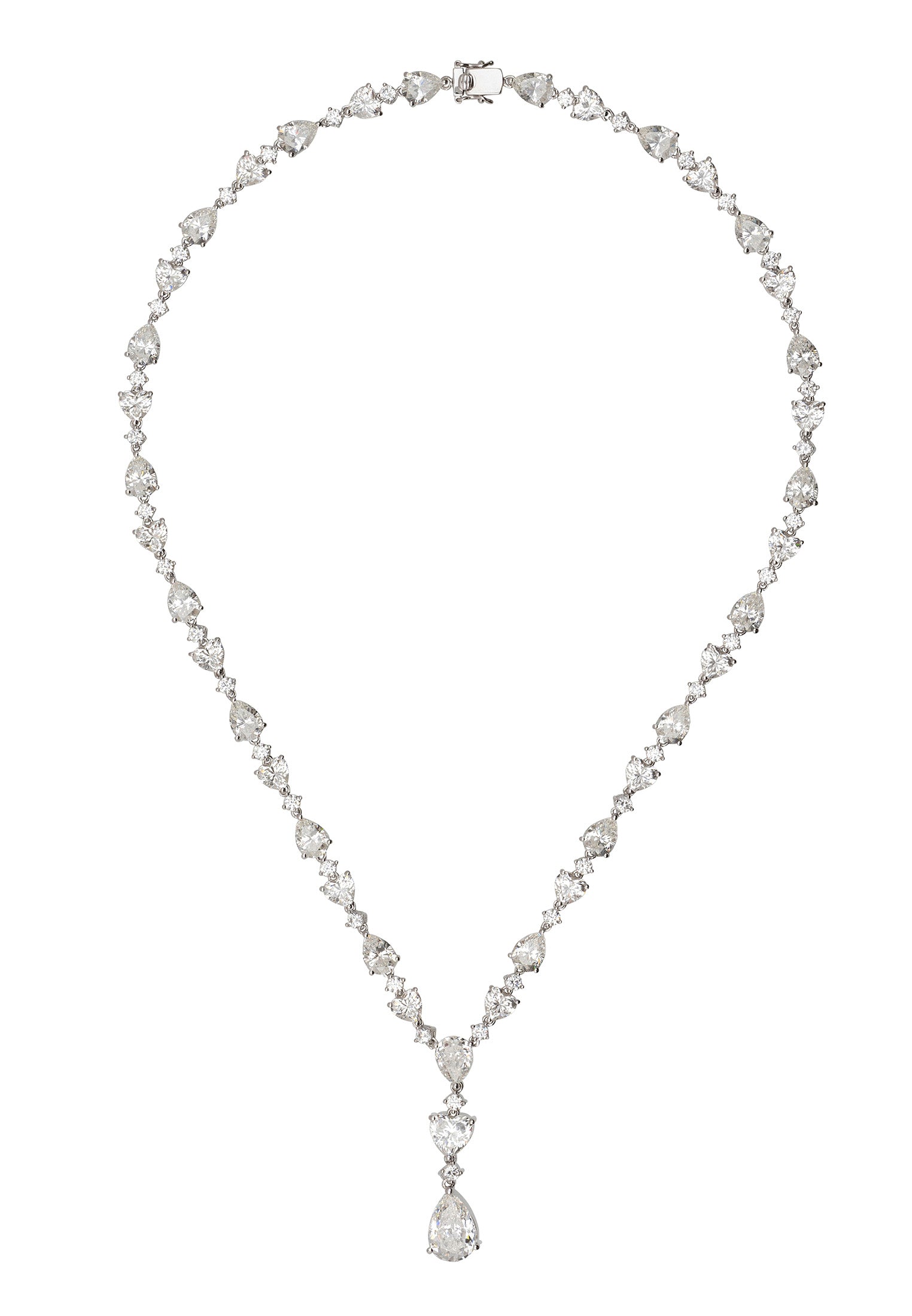 Sofia Moissanite Statement Necklace Silver