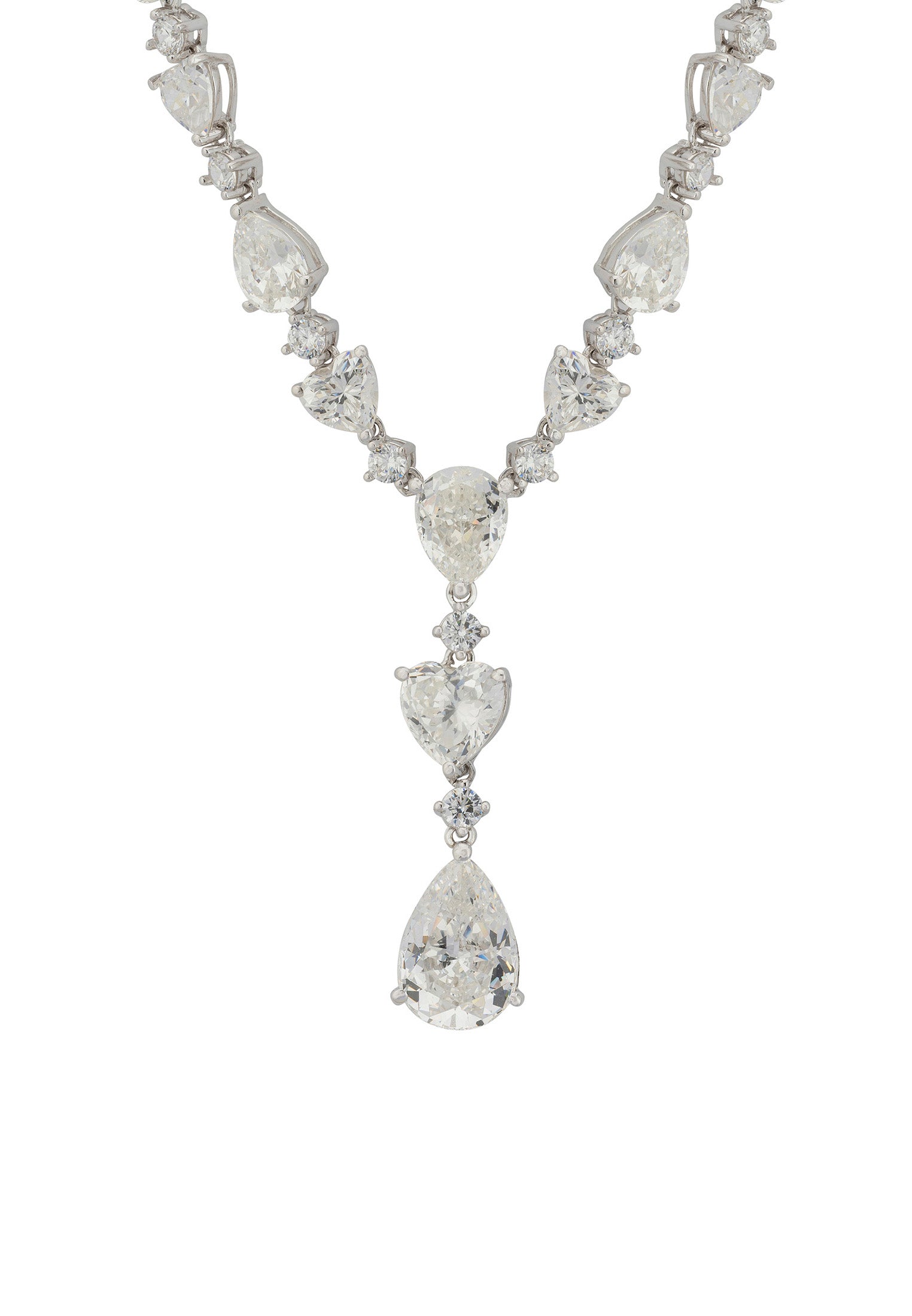 Sofia Moissanite Statement Necklace Silver