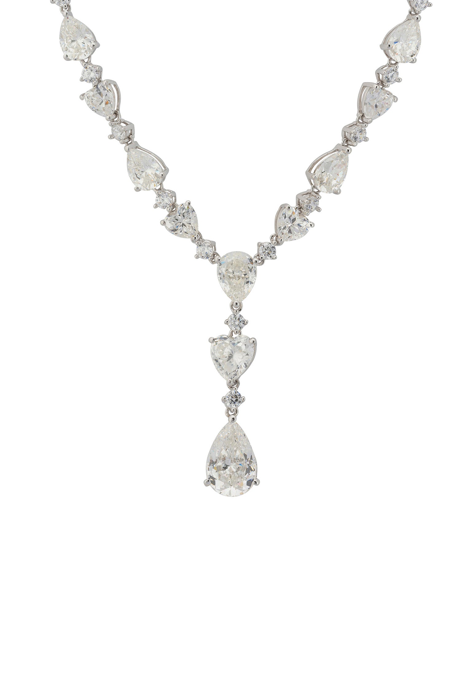 Sofia Moissanite Statement Necklace Silver