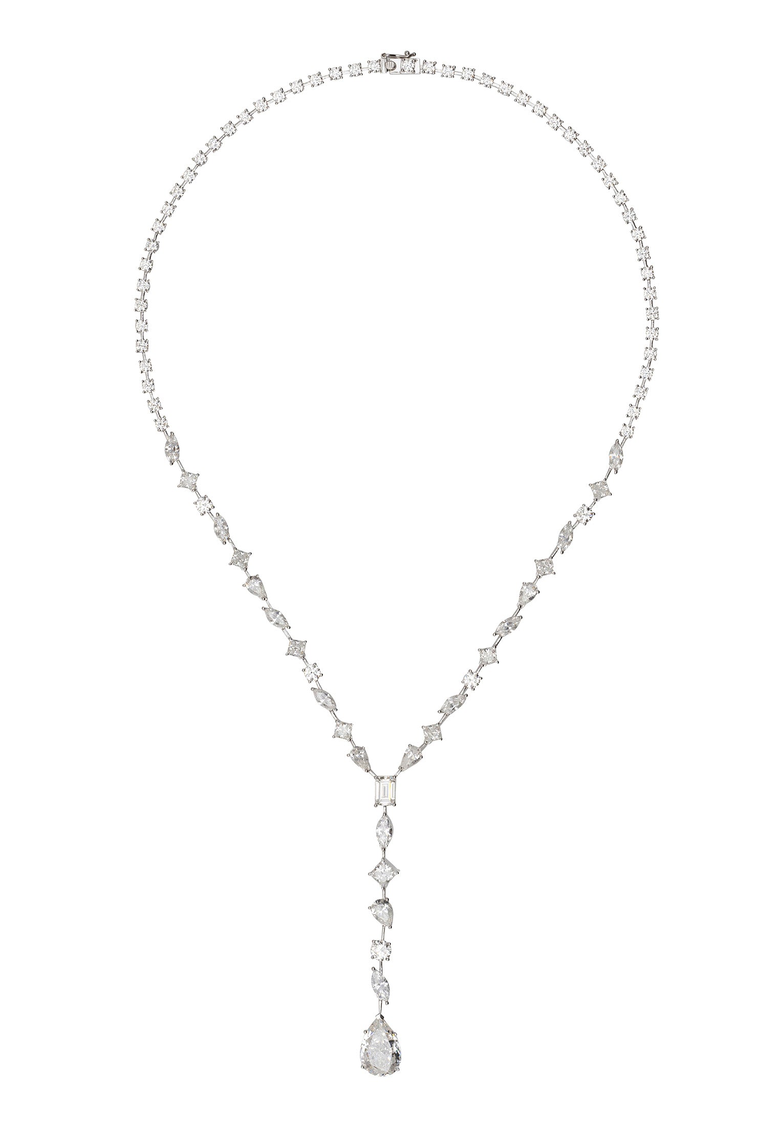 Juliette Moissanite Statement Necklace Silver