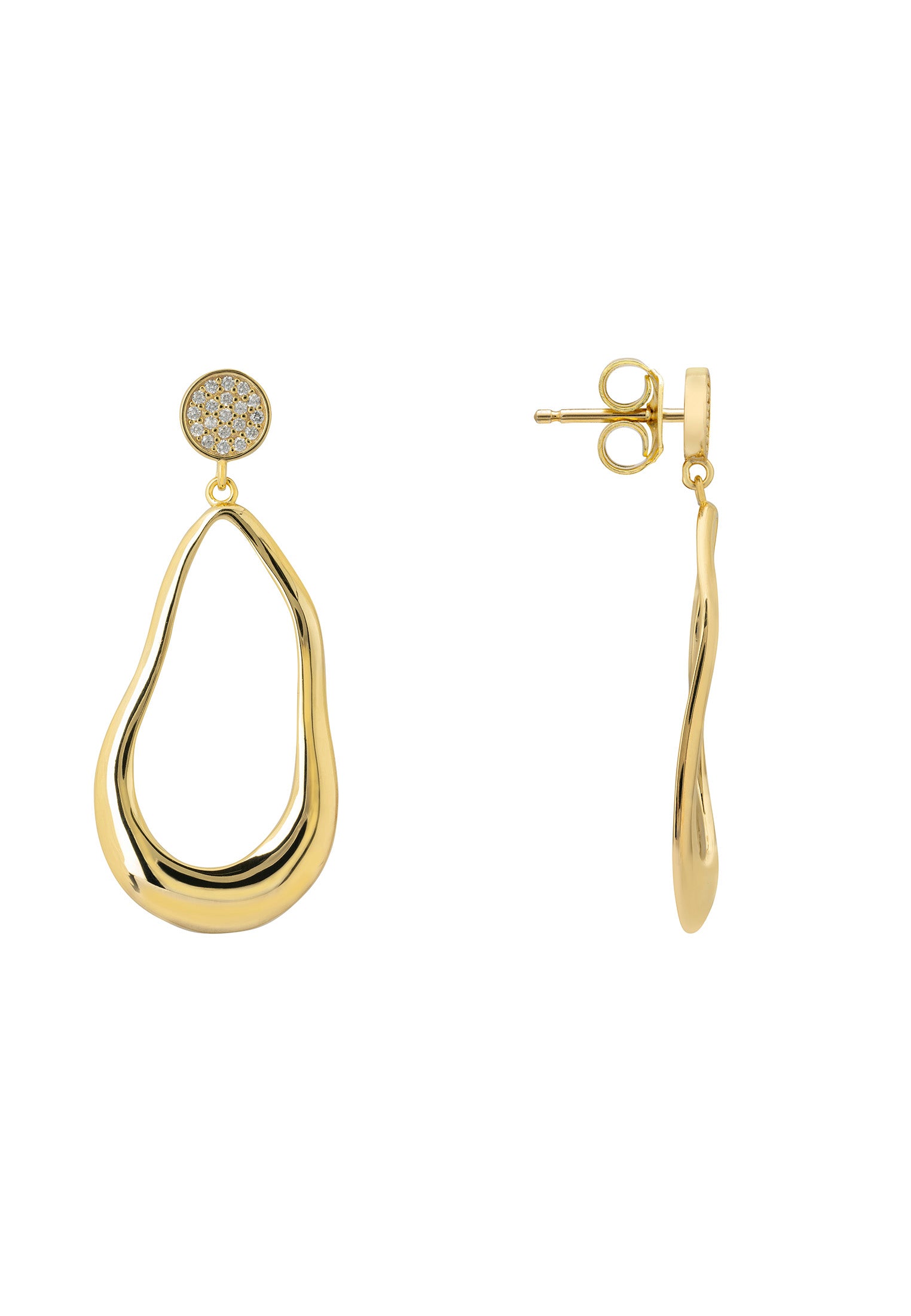 Pendientes colgantes Melted Magic en oro