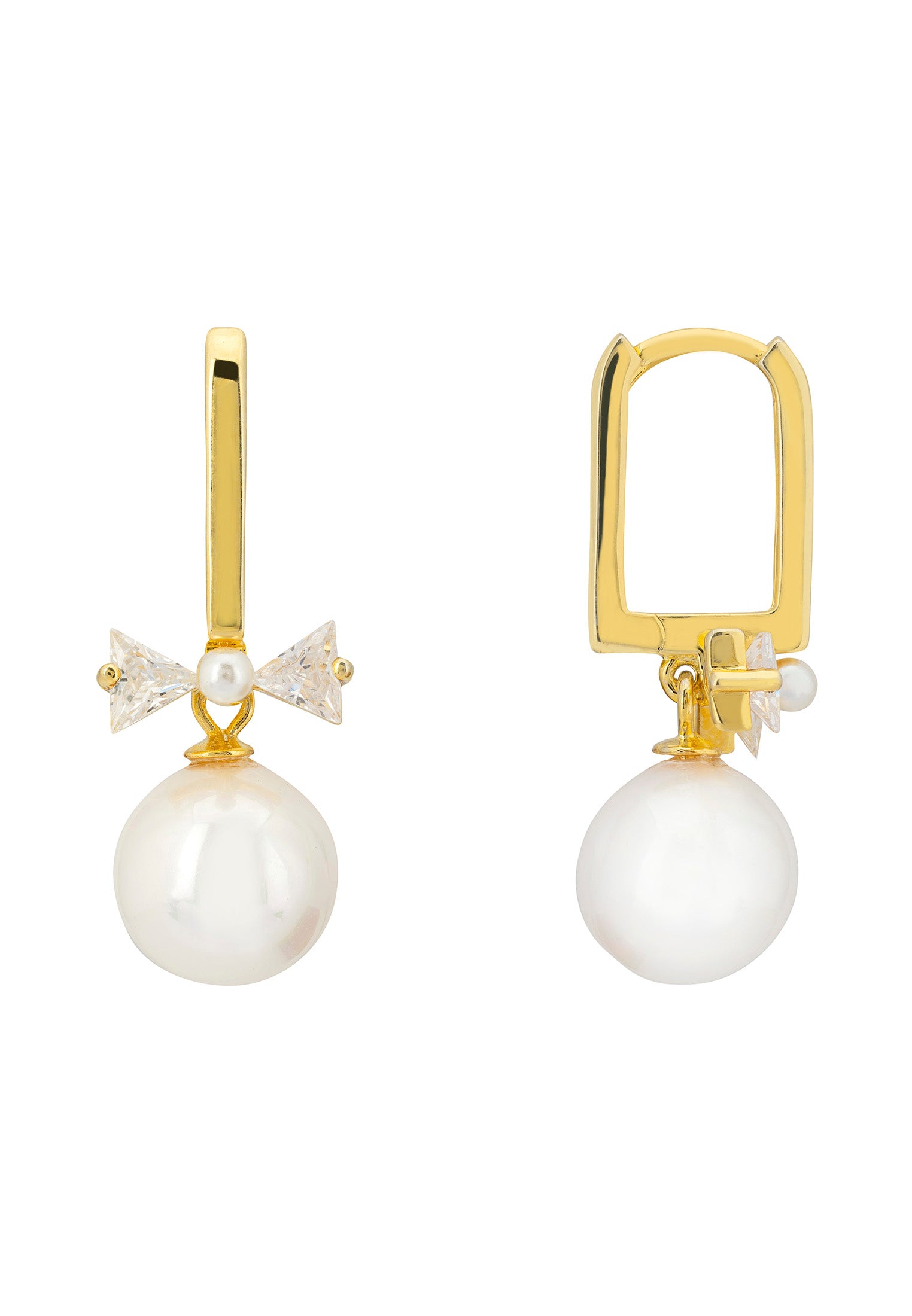 Pendientes colgantes de perlas Paris Oro