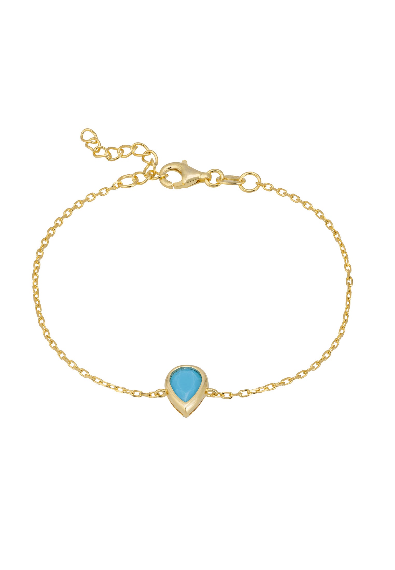 Pulsera Harriet Mini Lágrima Turquesa Dorado