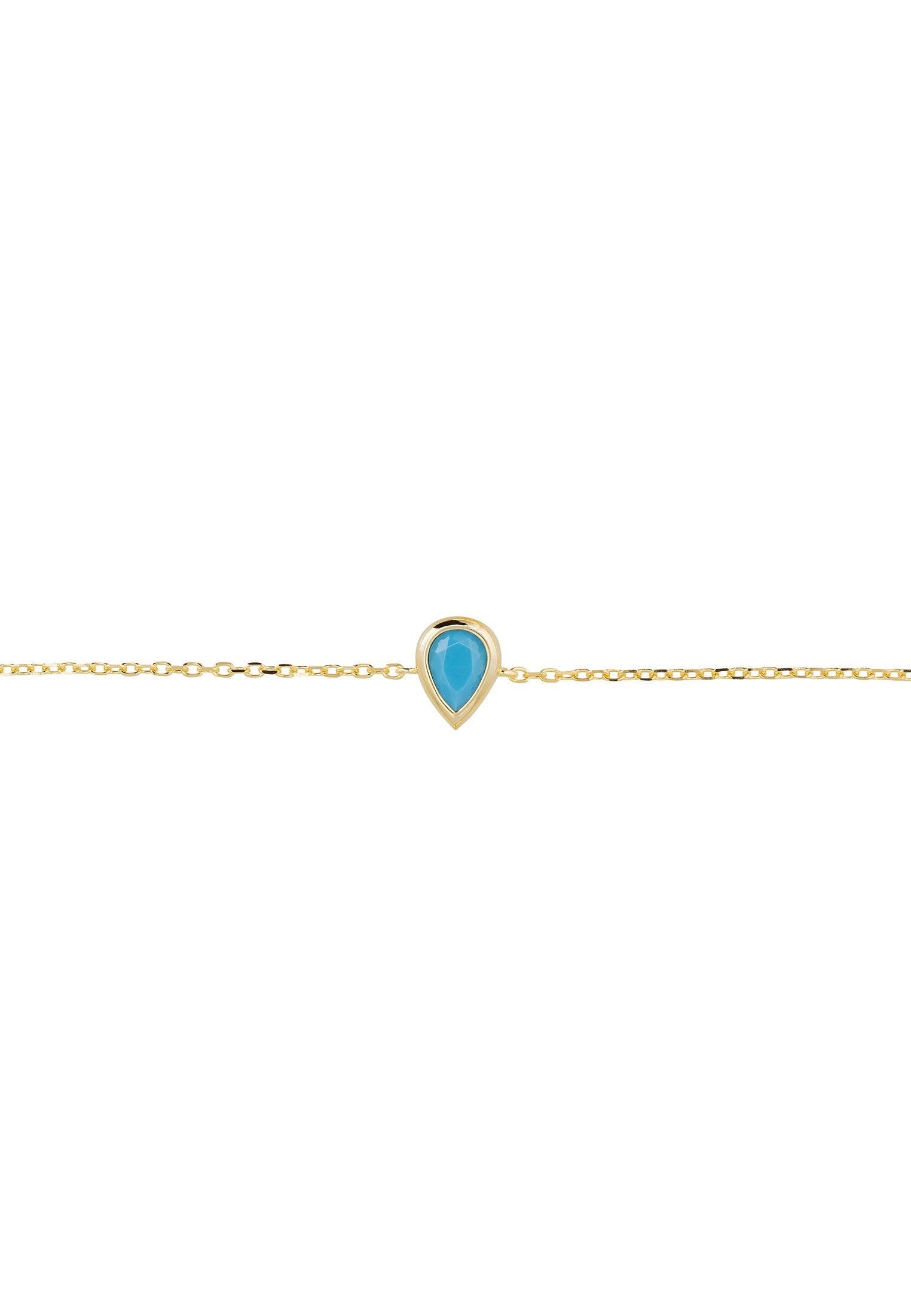 Pulsera Harriet Mini Lágrima Turquesa Dorado