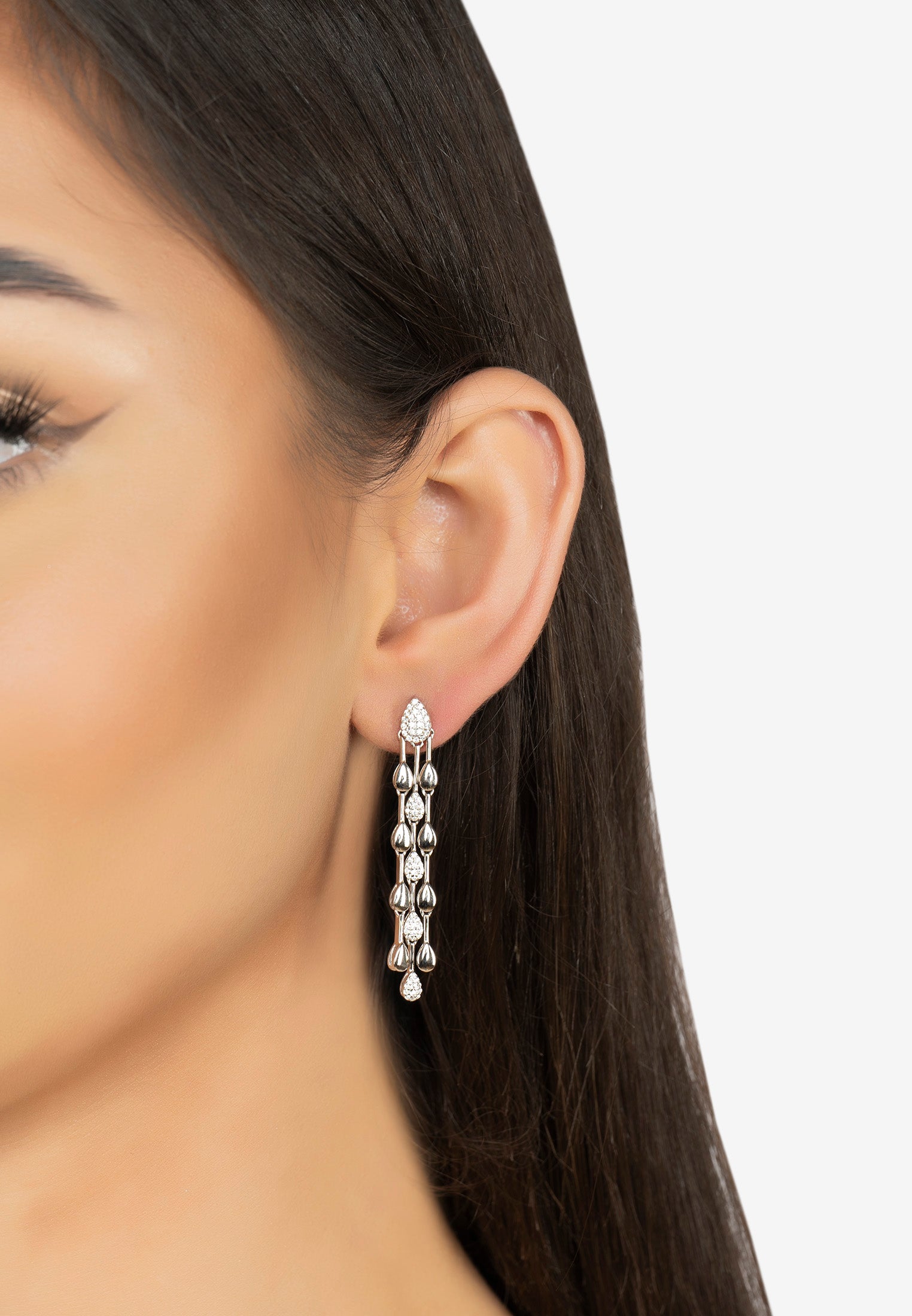 April Showers Drop Earrings Silver