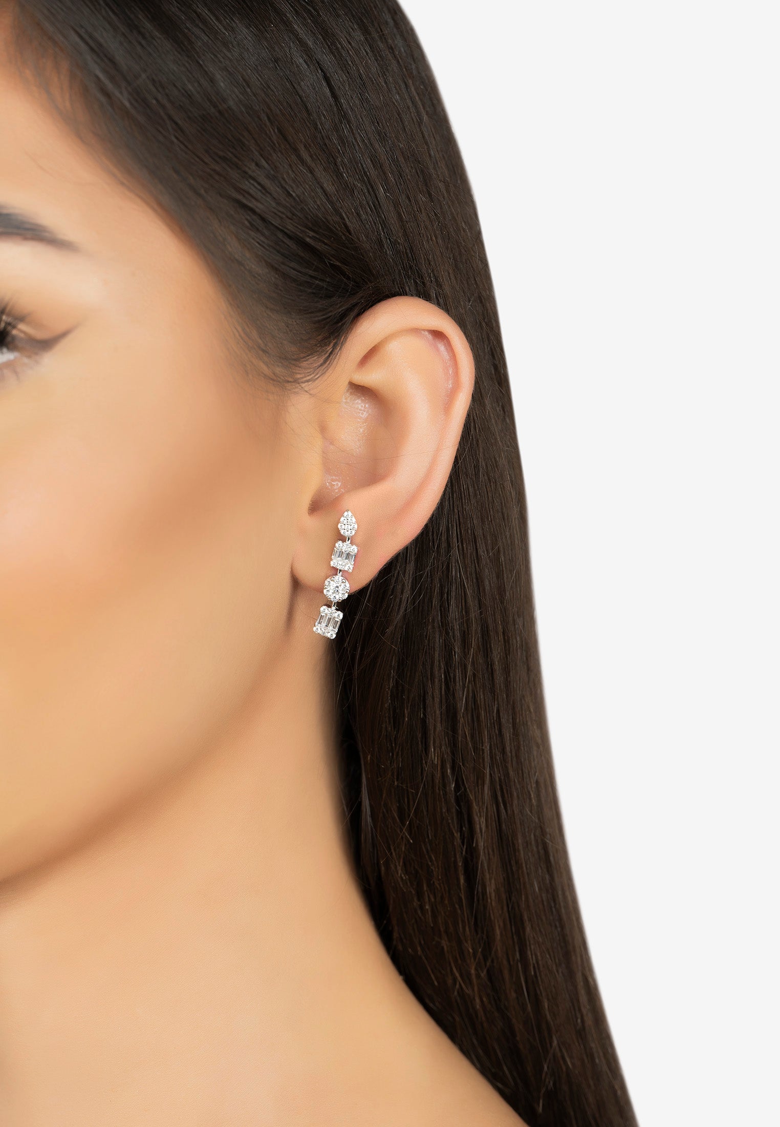 Lamarr Ear Climbers Silver