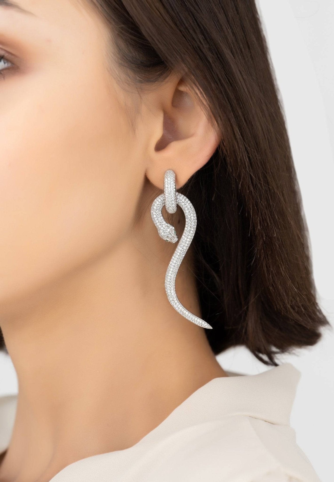 Adornia Snake Earrings silver gold – ADORNIA