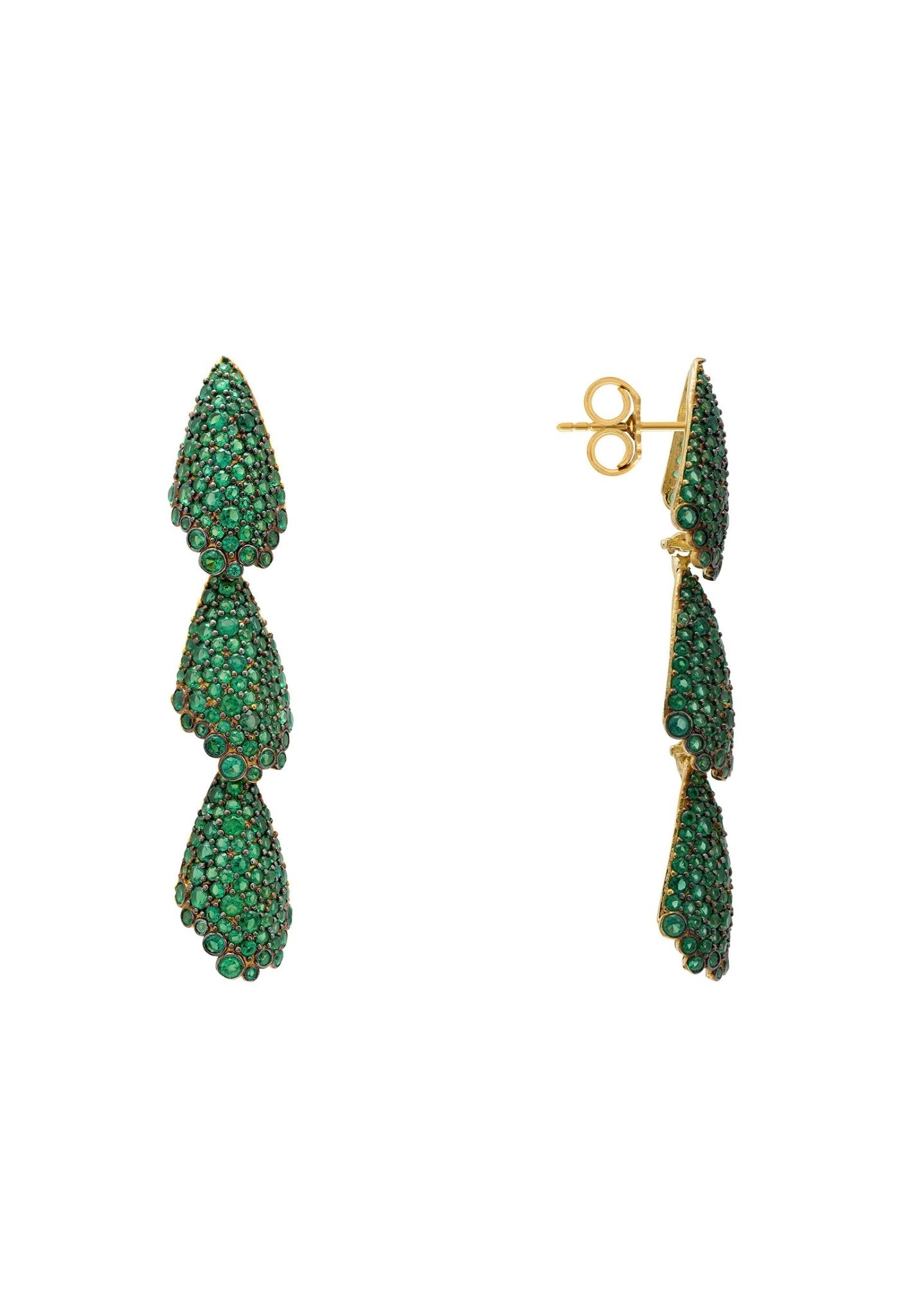 Emerald green clearance fashion earrings