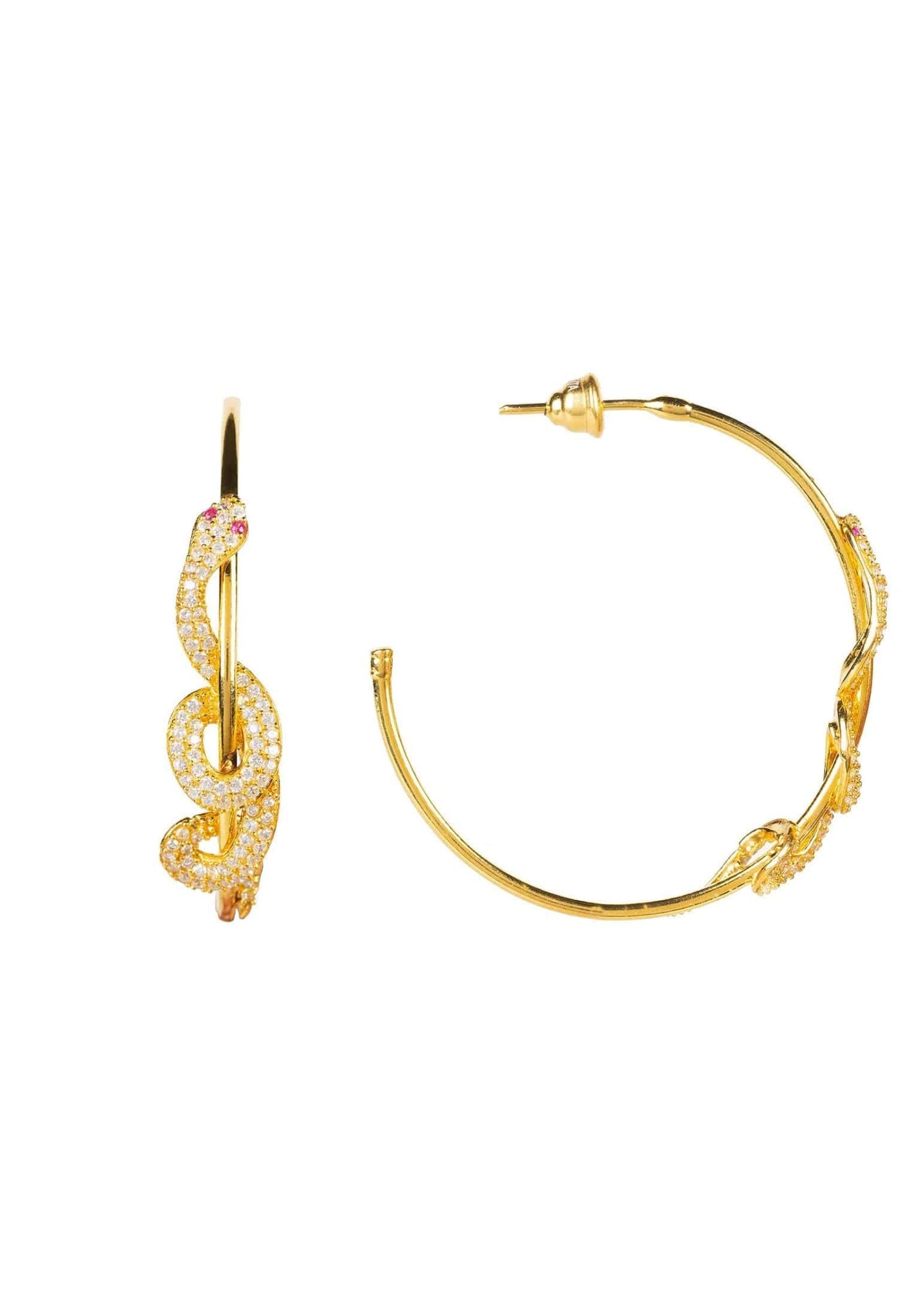 Snake hoop store earrings