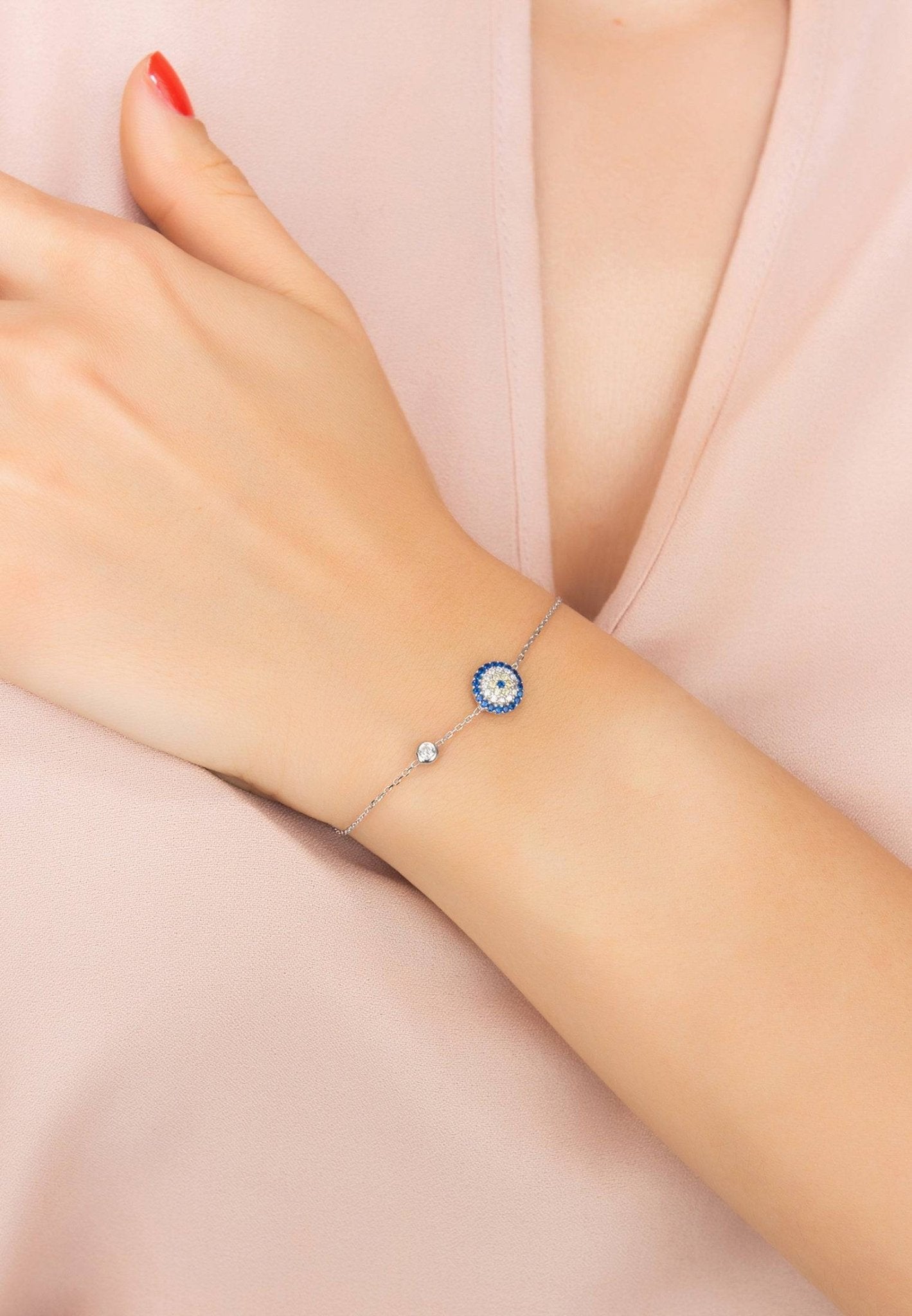 Swarovski evil eye store bracelet silver