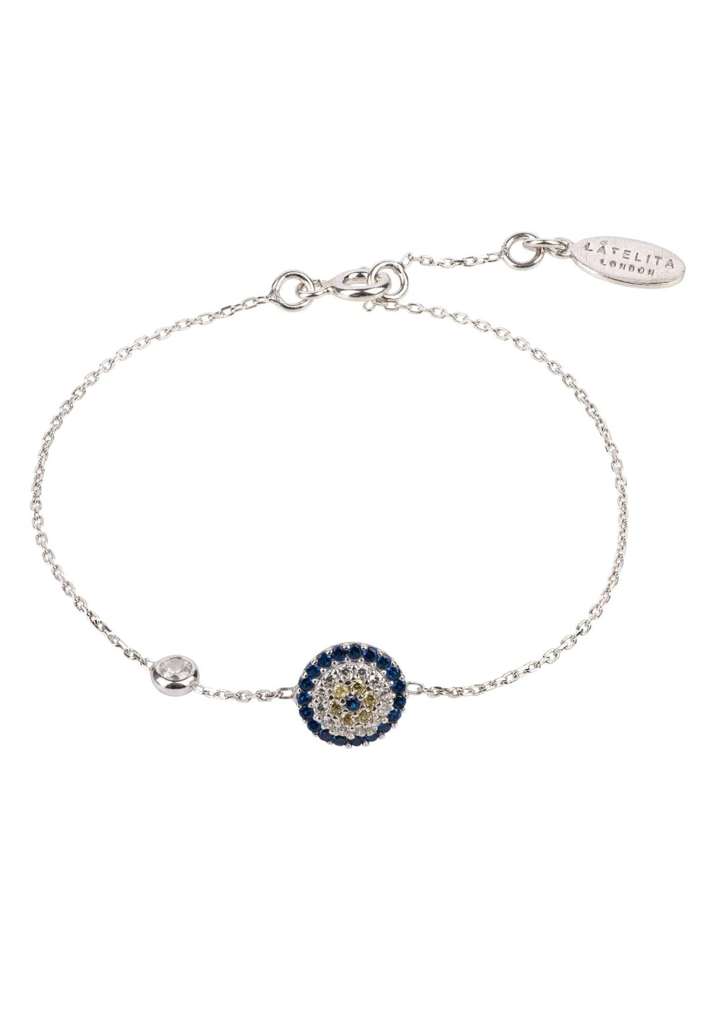 Silver evil eye on sale bracelet