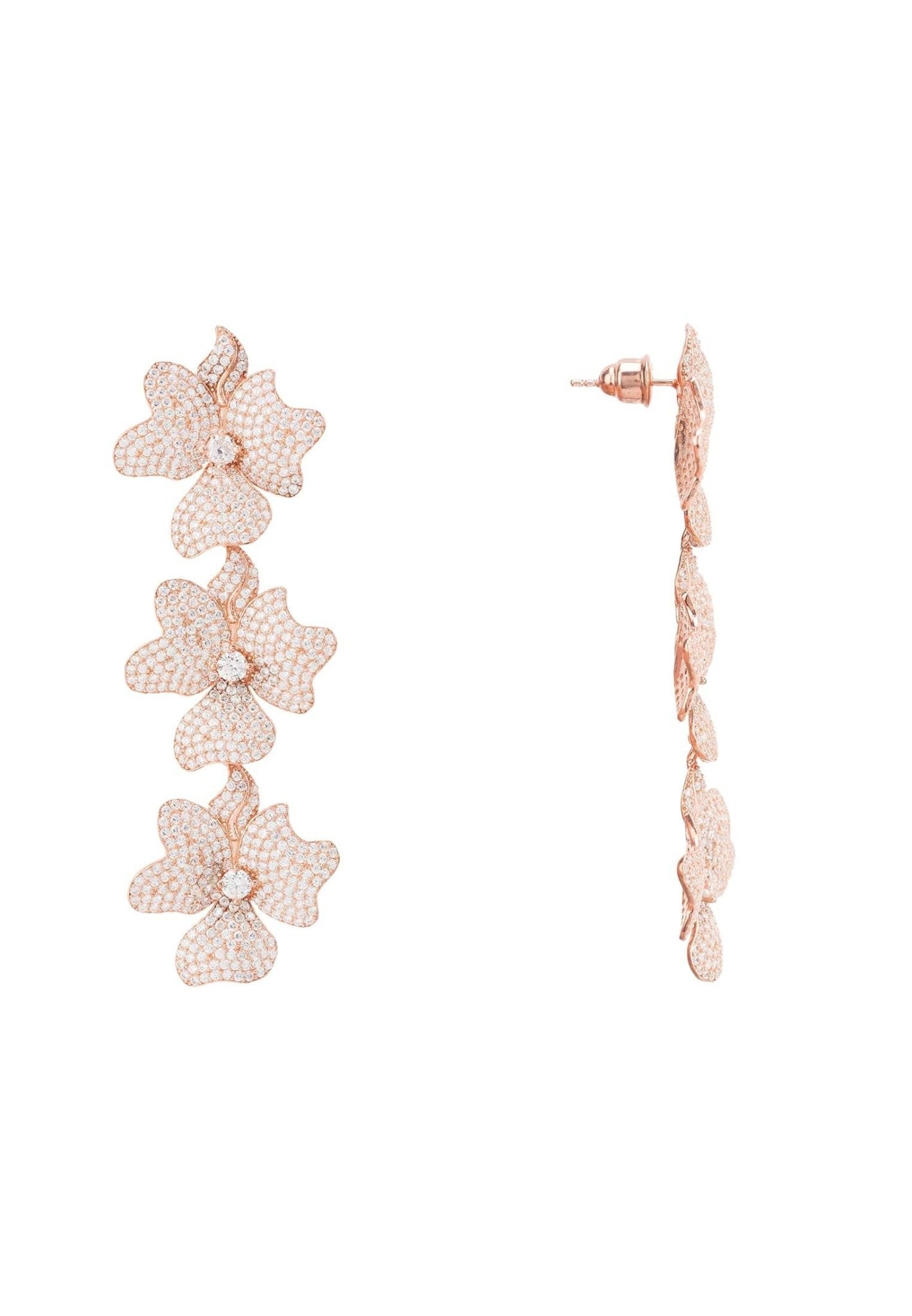 Pandora rose gold hot sale drop earrings