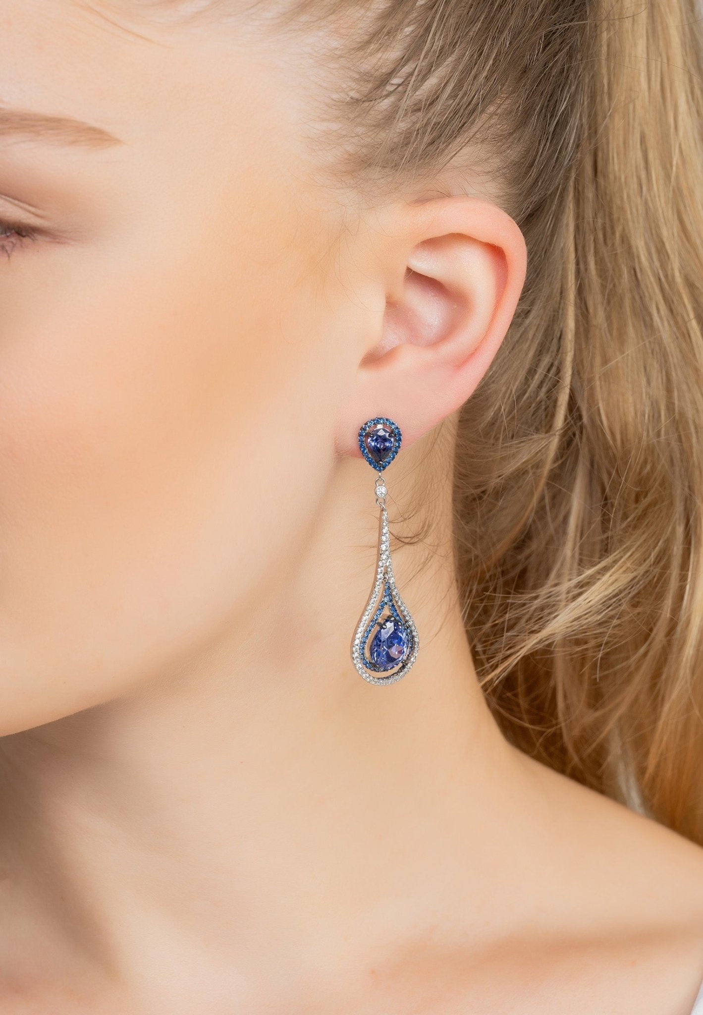 Tanzanite on sale leverback earrings