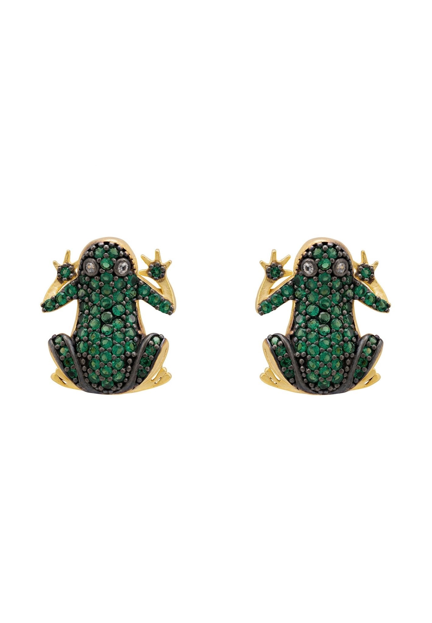 Leap Frog Stud Earrings Gold - LATELITA Earrings