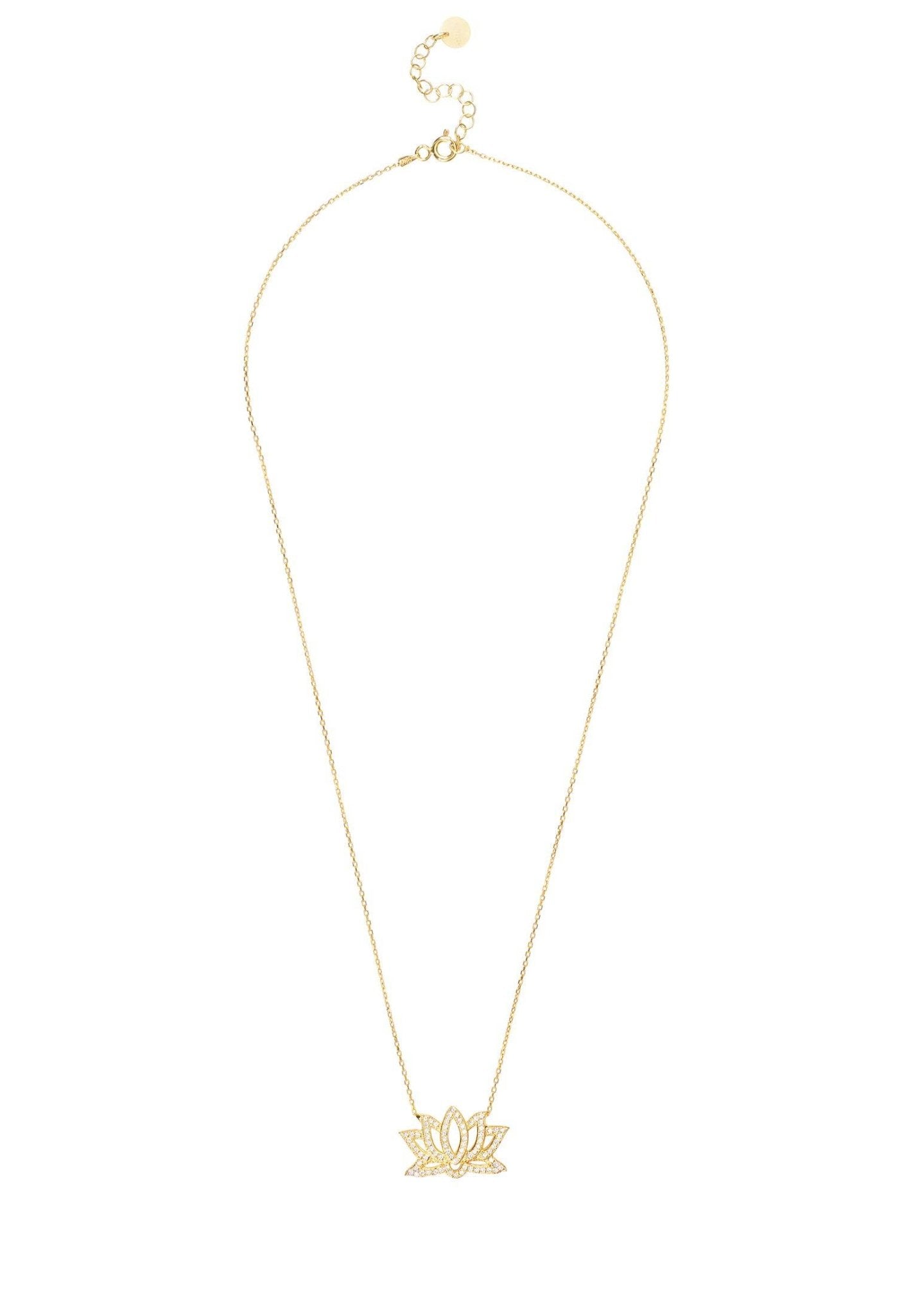 Lotus Flower Necklace Gold - LATELITA Necklaces