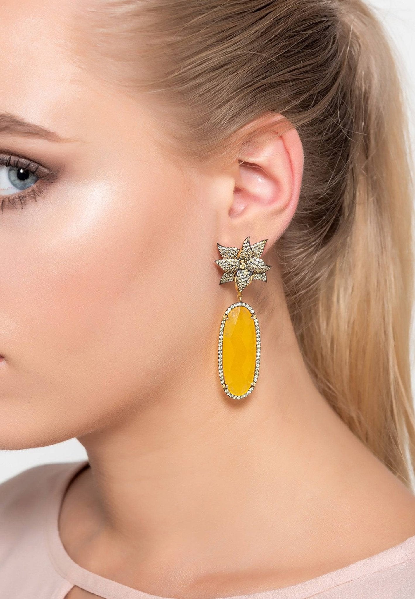 Yellow on sale citrine earrings