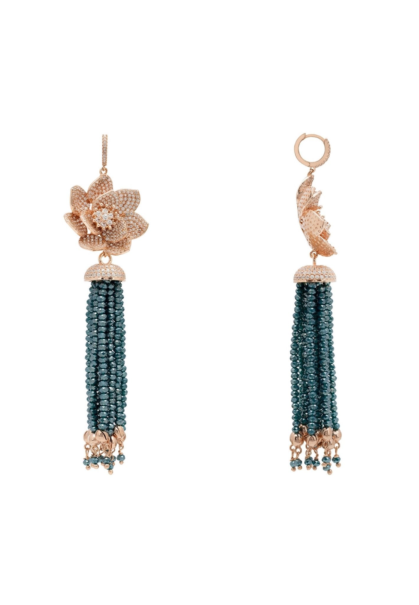 Eclectic Gem Long Drop Earrings Blue | Drops | Accessorize Global